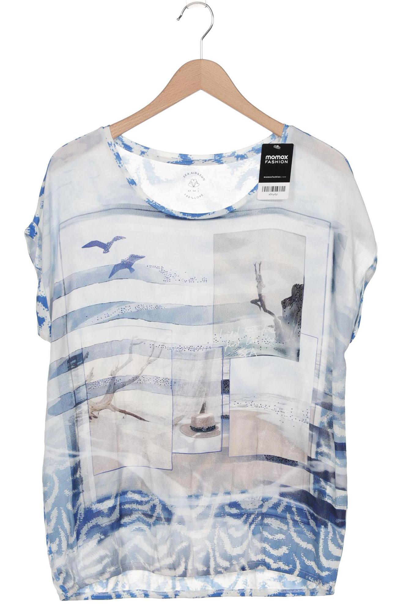 

Oui Damen T-Shirt, blau, Gr. 42
