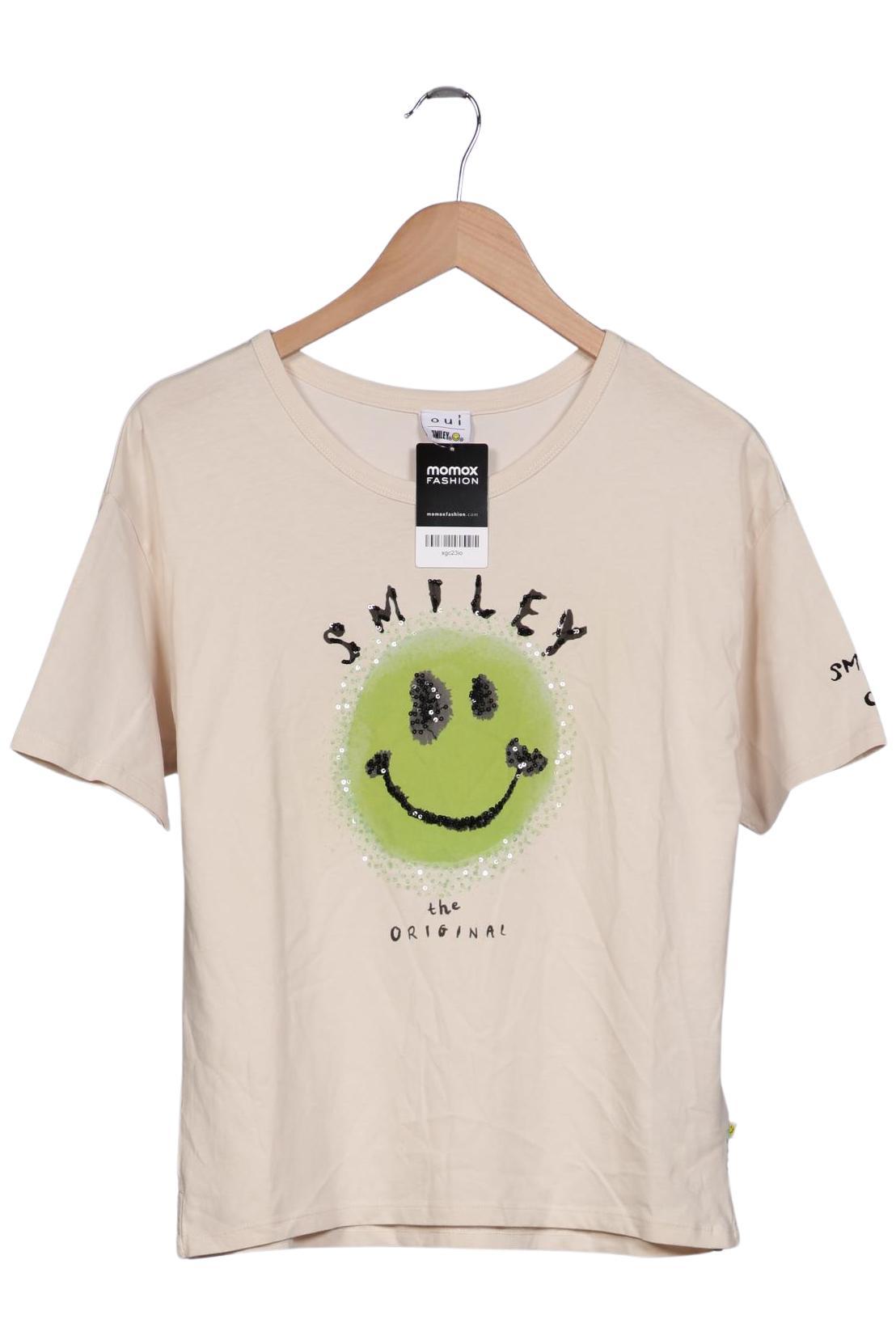 

Oui Damen T-Shirt, beige, Gr. 34