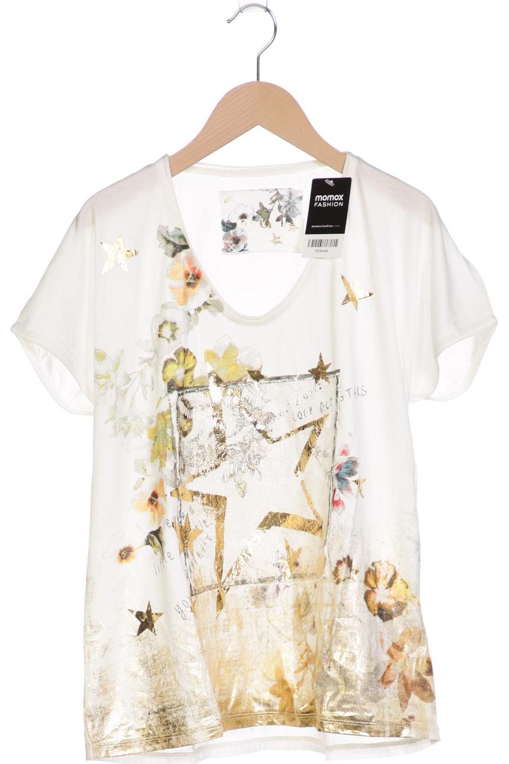 

Oui Damen T-Shirt, cremeweiß, Gr. 36