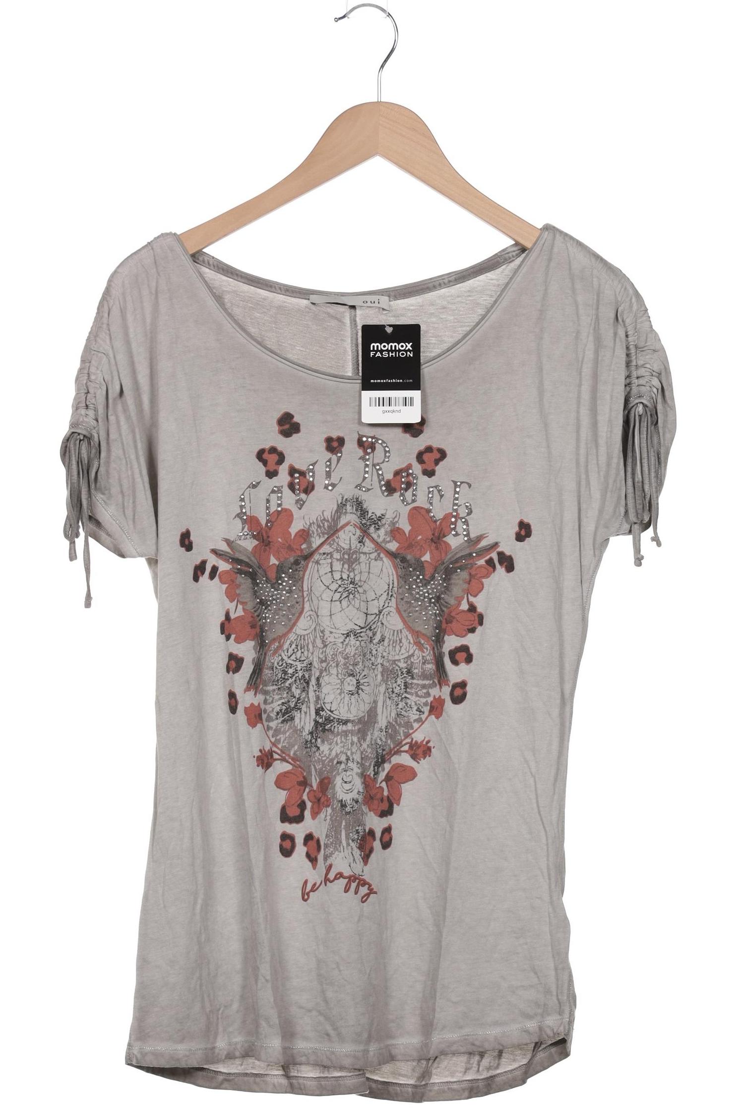 

Oui Damen T-Shirt, grau, Gr. 42