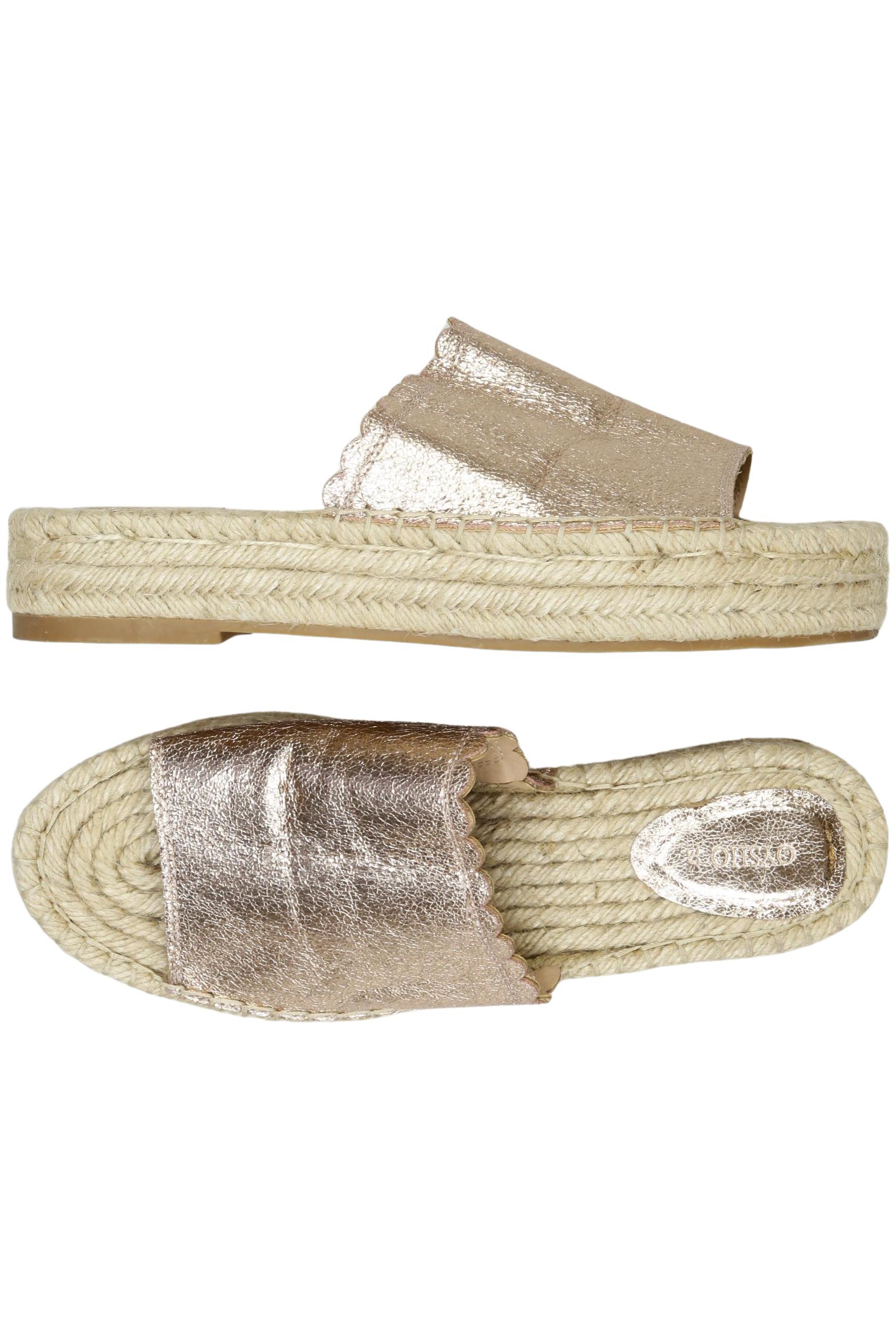 

Oysho Damen Sandale, gold, Gr. 37