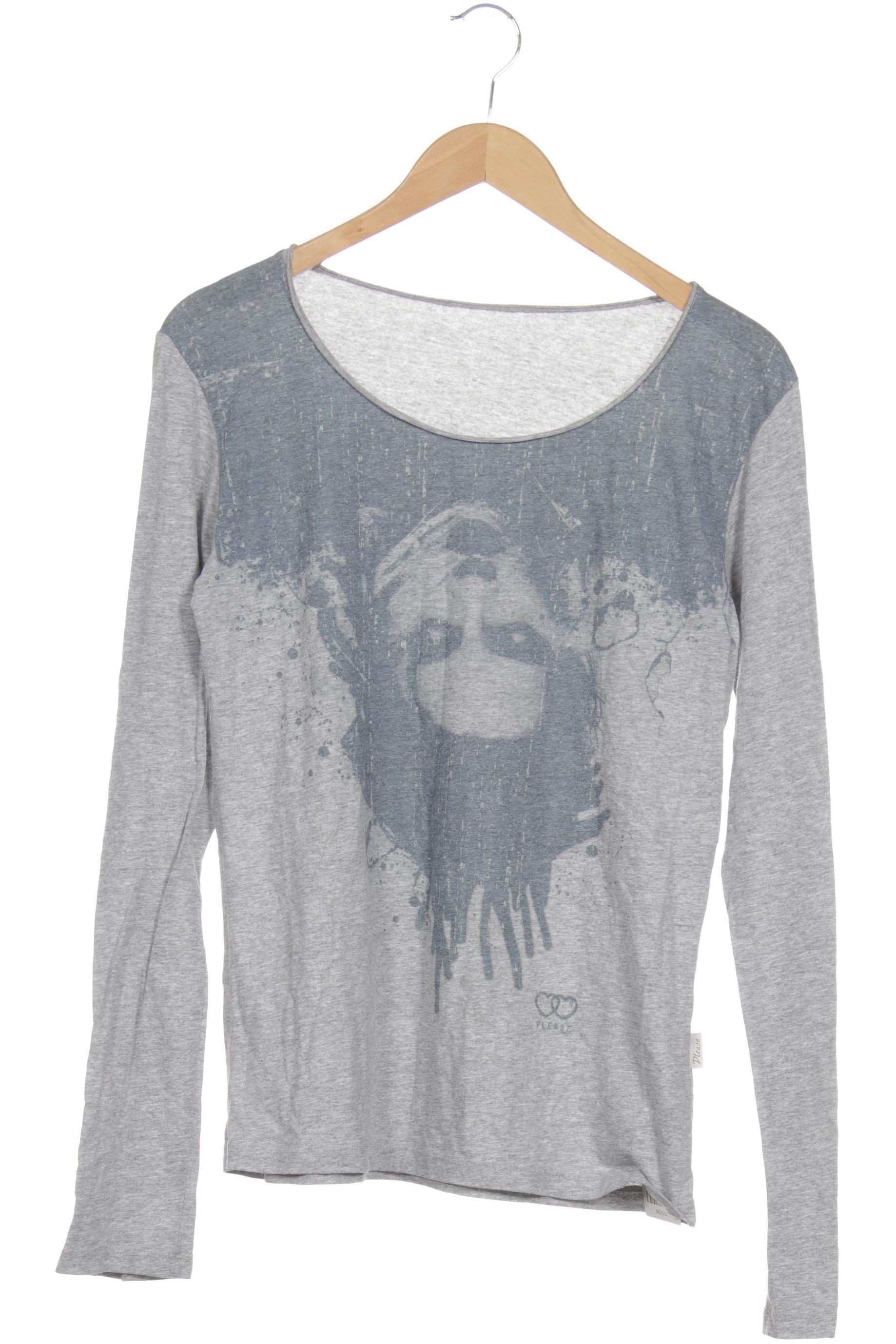 

Please Damen Langarmshirt, grau, Gr.