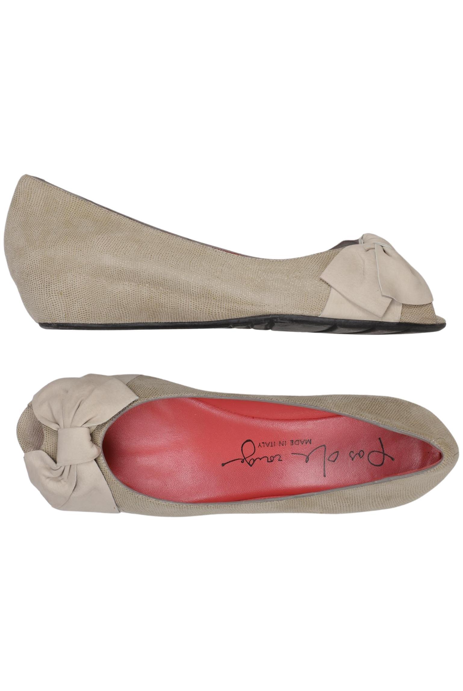 

pas de rouge Damen Ballerinas, beige, Gr. 39