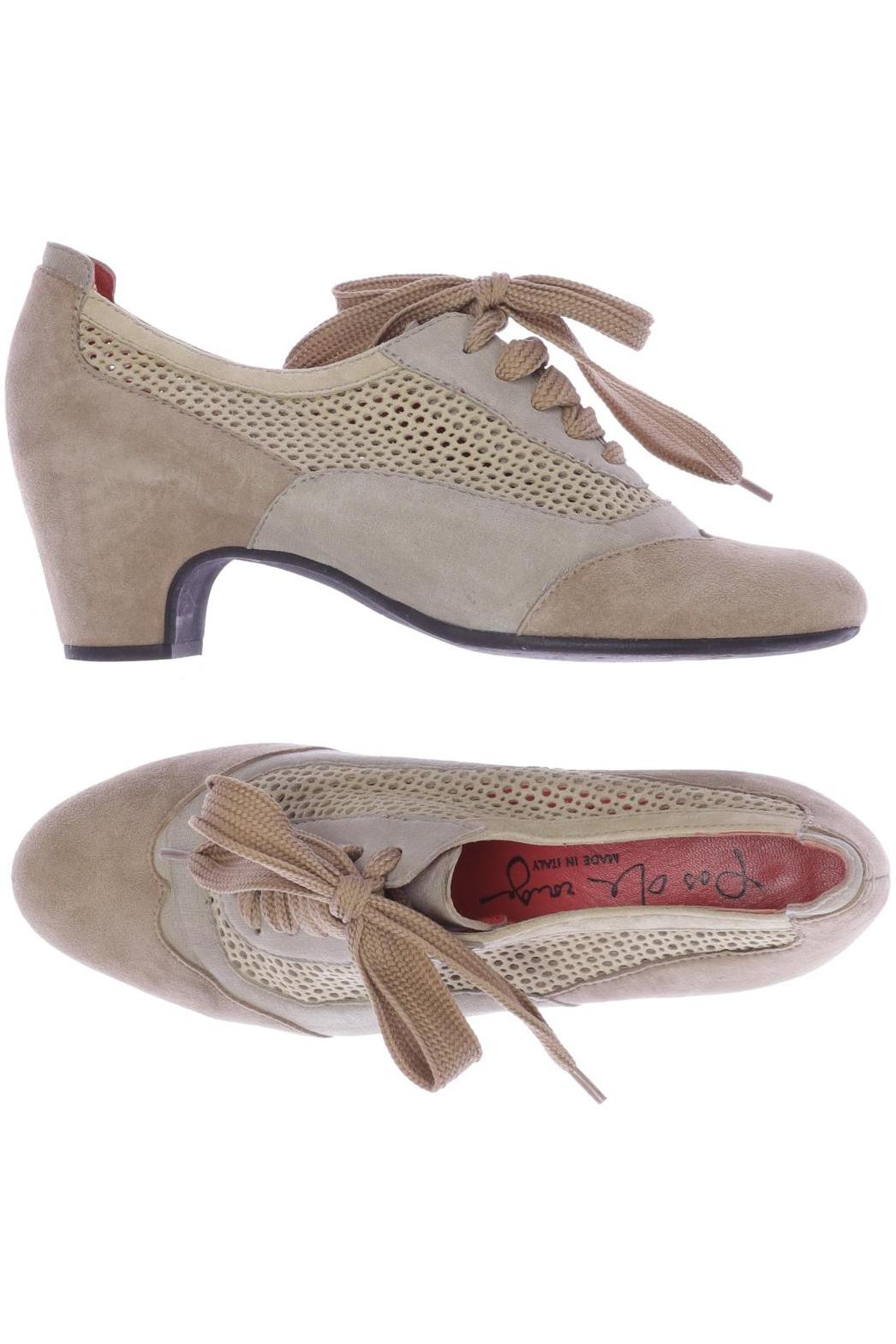 

pas de rouge Damen Halbschuh, beige, Gr. 36