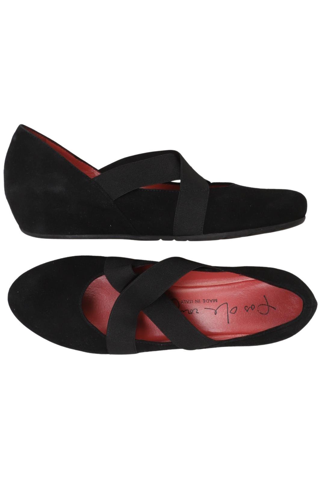 

pas de rouge Damen Ballerinas, schwarz, Gr. 38.5