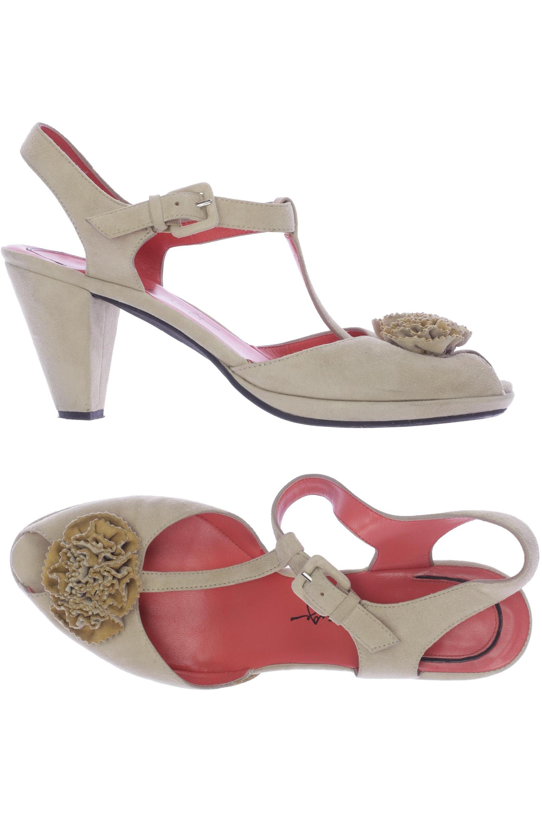 

pas de rouge Damen Sandale, beige, Gr. 42