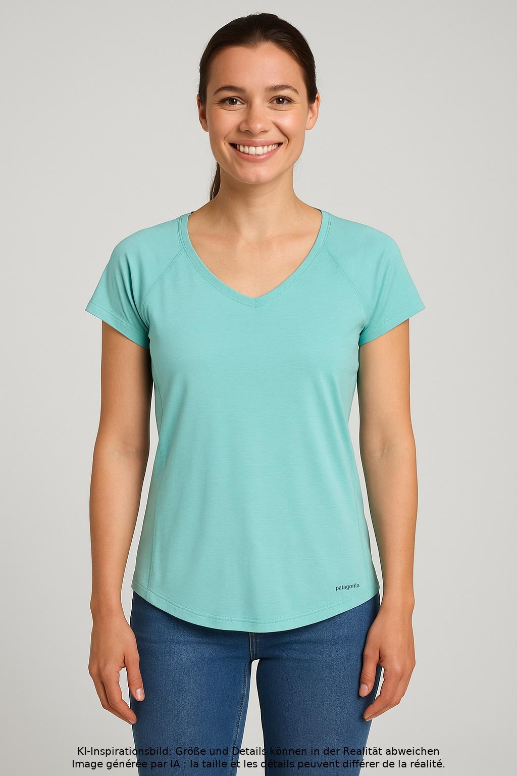 

patagonia Damen T-Shirt, türkis, Gr. 36