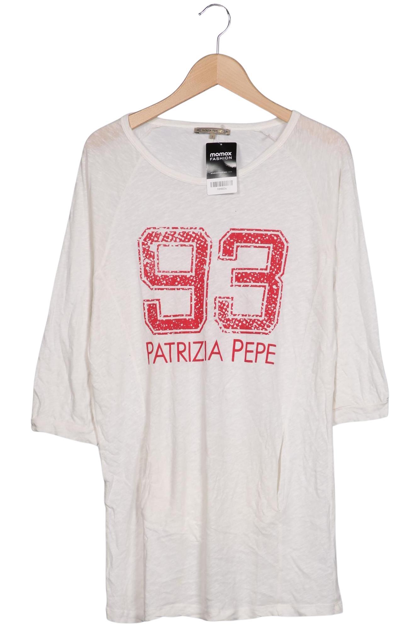 

Patrizia Pepe Damen Langarmshirt, weiß, Gr. 36