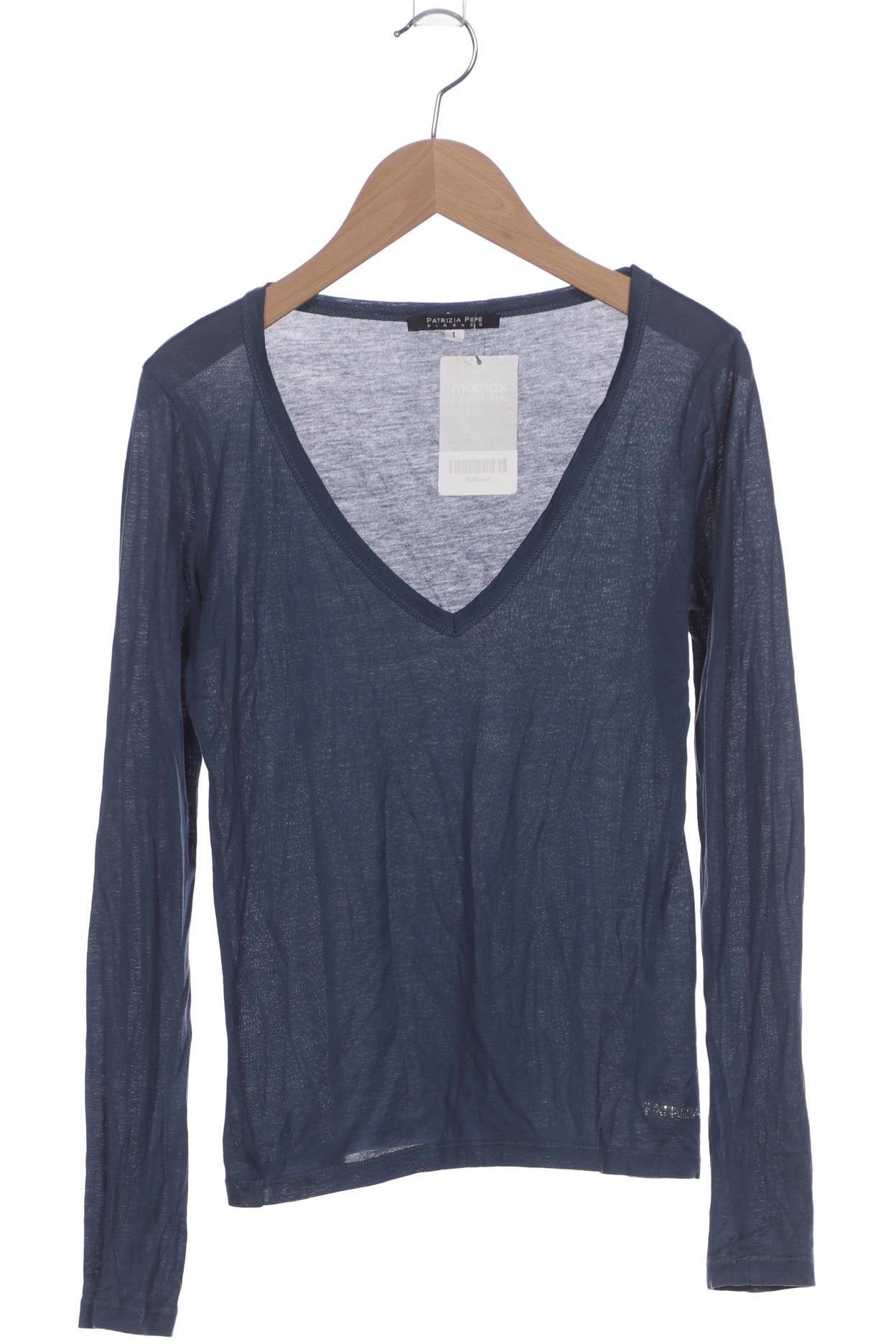 

Patrizia Pepe Damen Langarmshirt, blau, Gr. 34