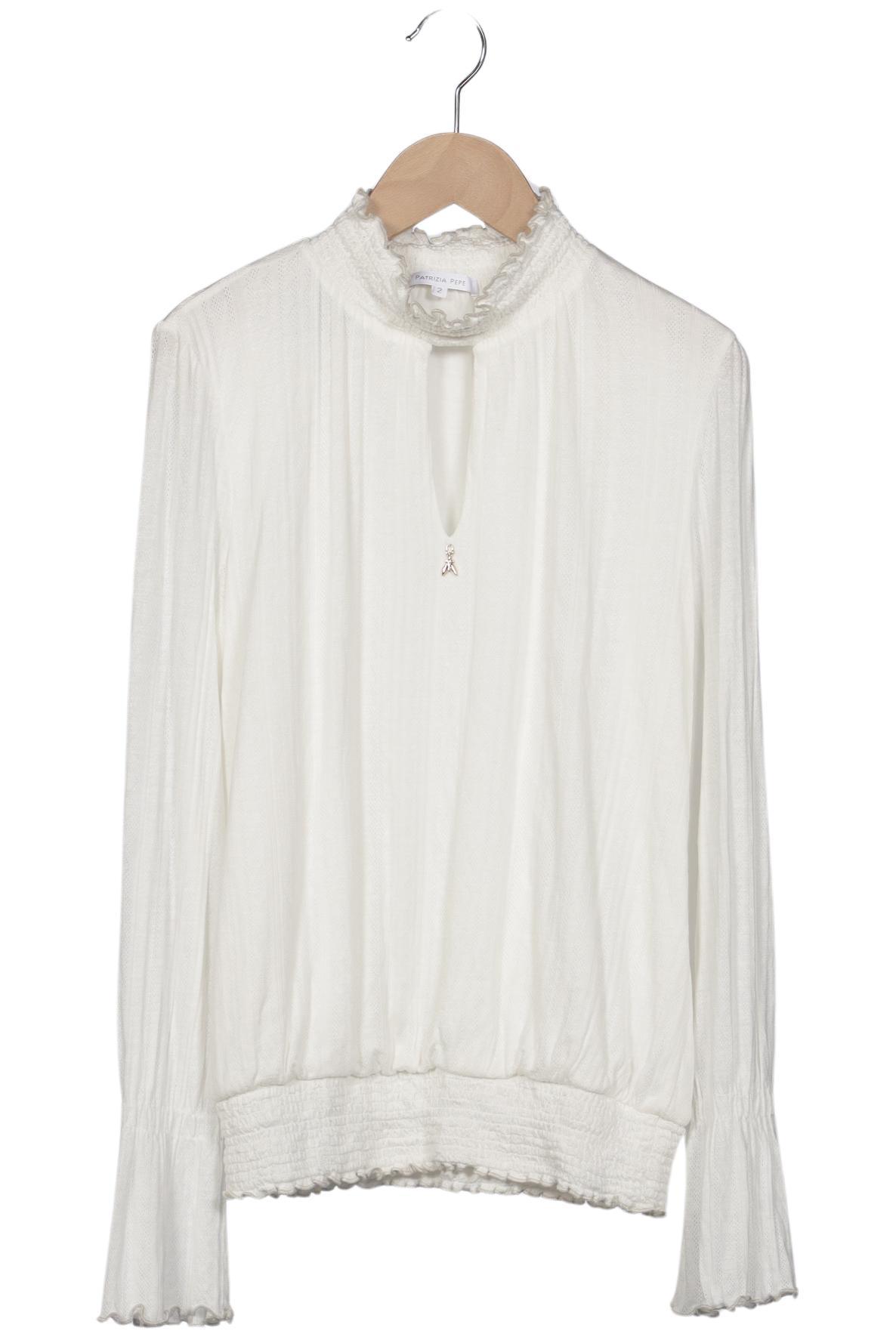 

Patrizia Pepe Damen Langarmshirt, weiß, Gr. 36