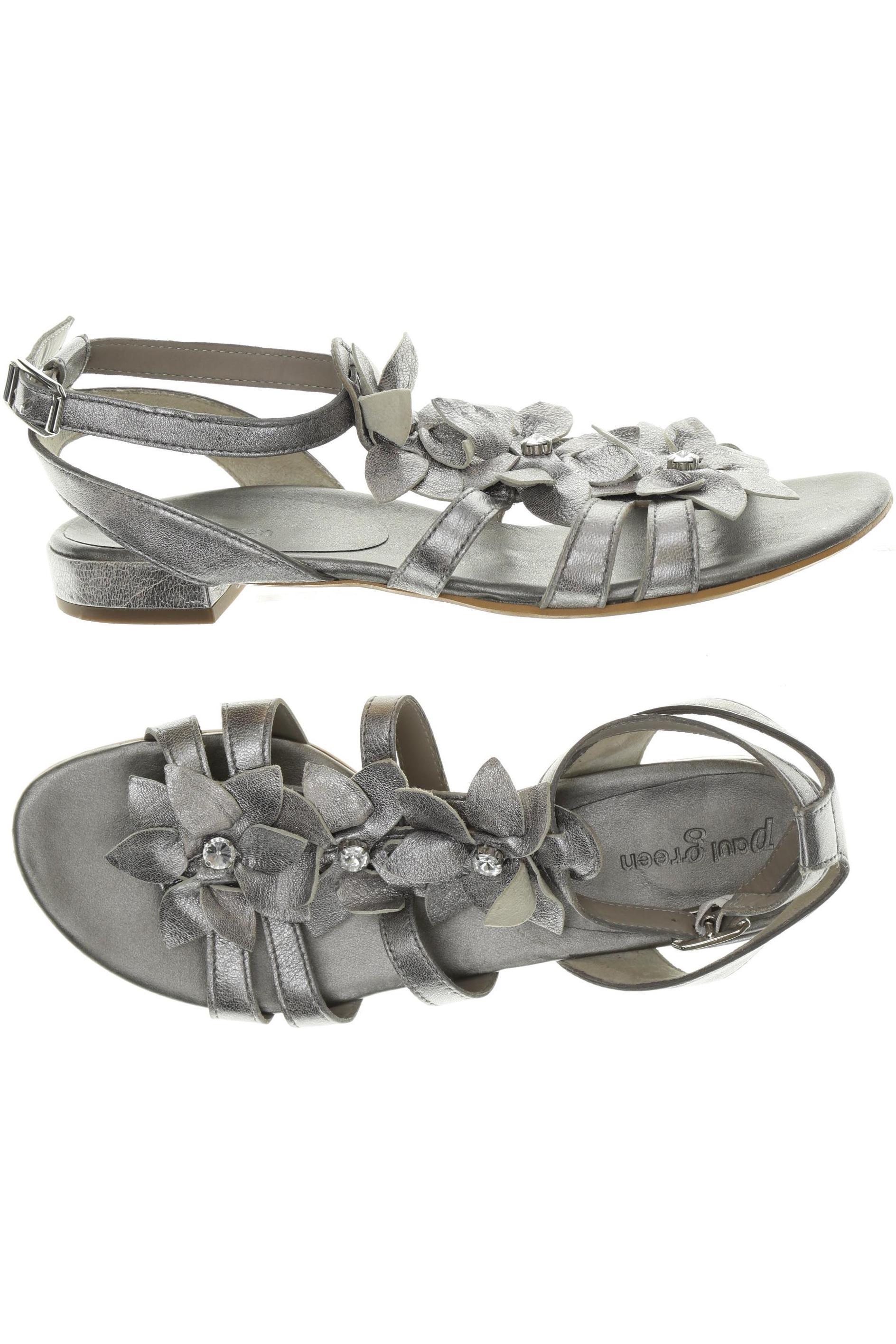 

Paul Green Damen Sandale, silber, Gr. 6.5