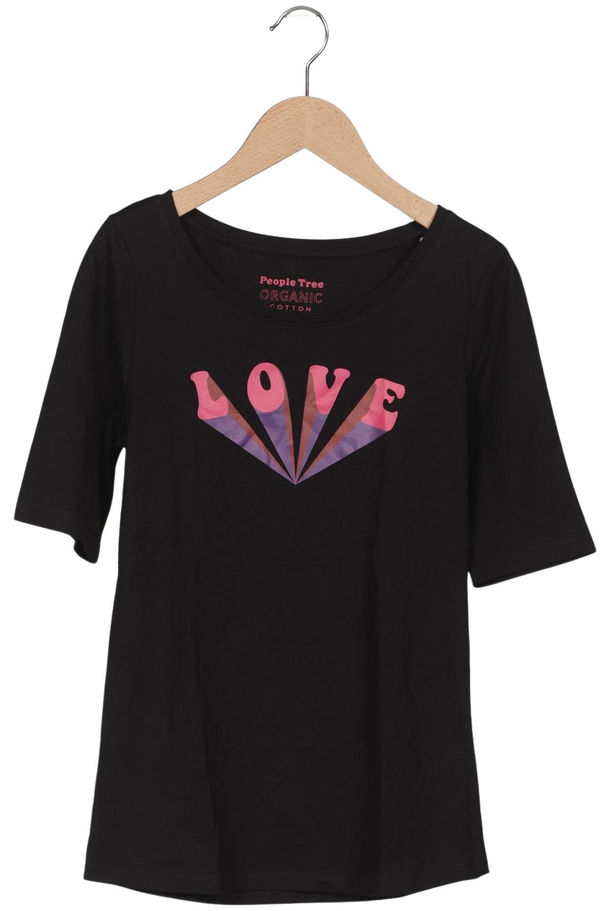 

People Tree Damen T-Shirt, schwarz, Gr. 8
