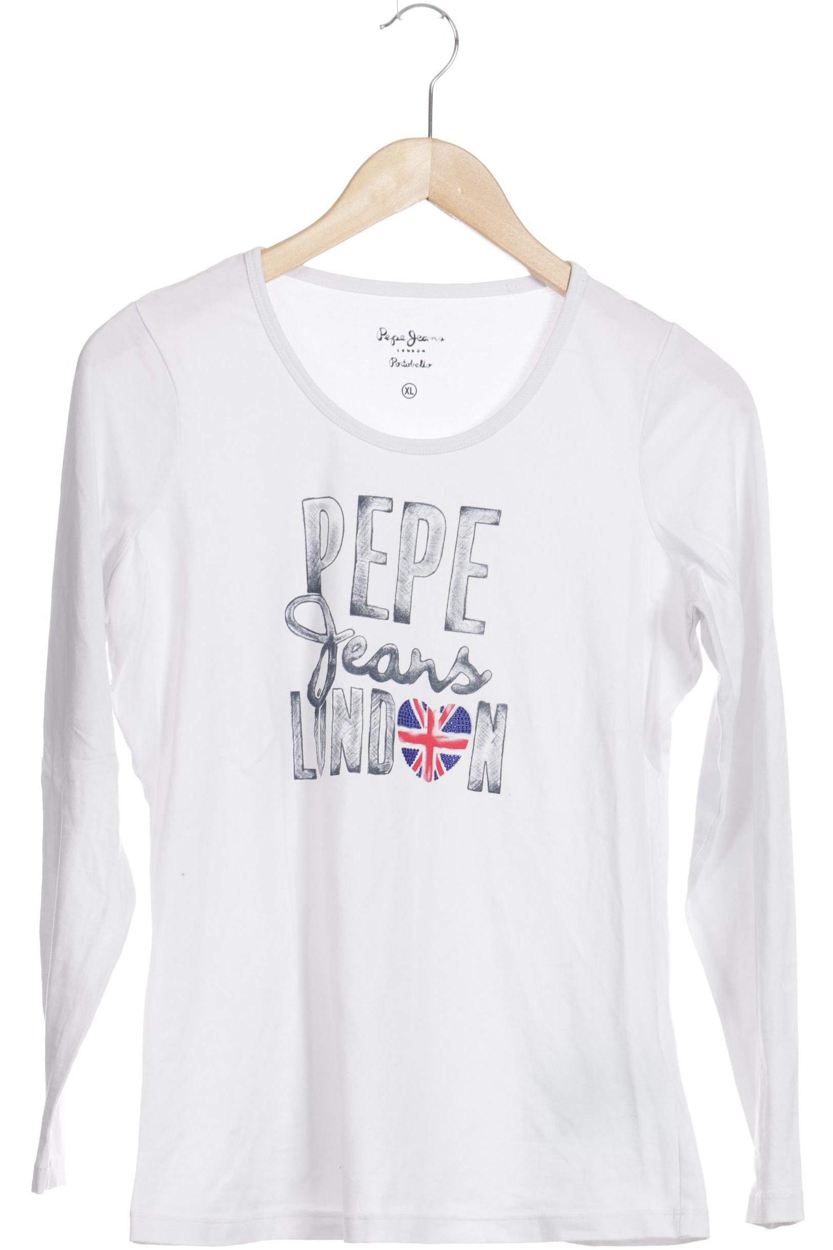 

Pepe Jeans Damen Langarmshirt, weiß, Gr.