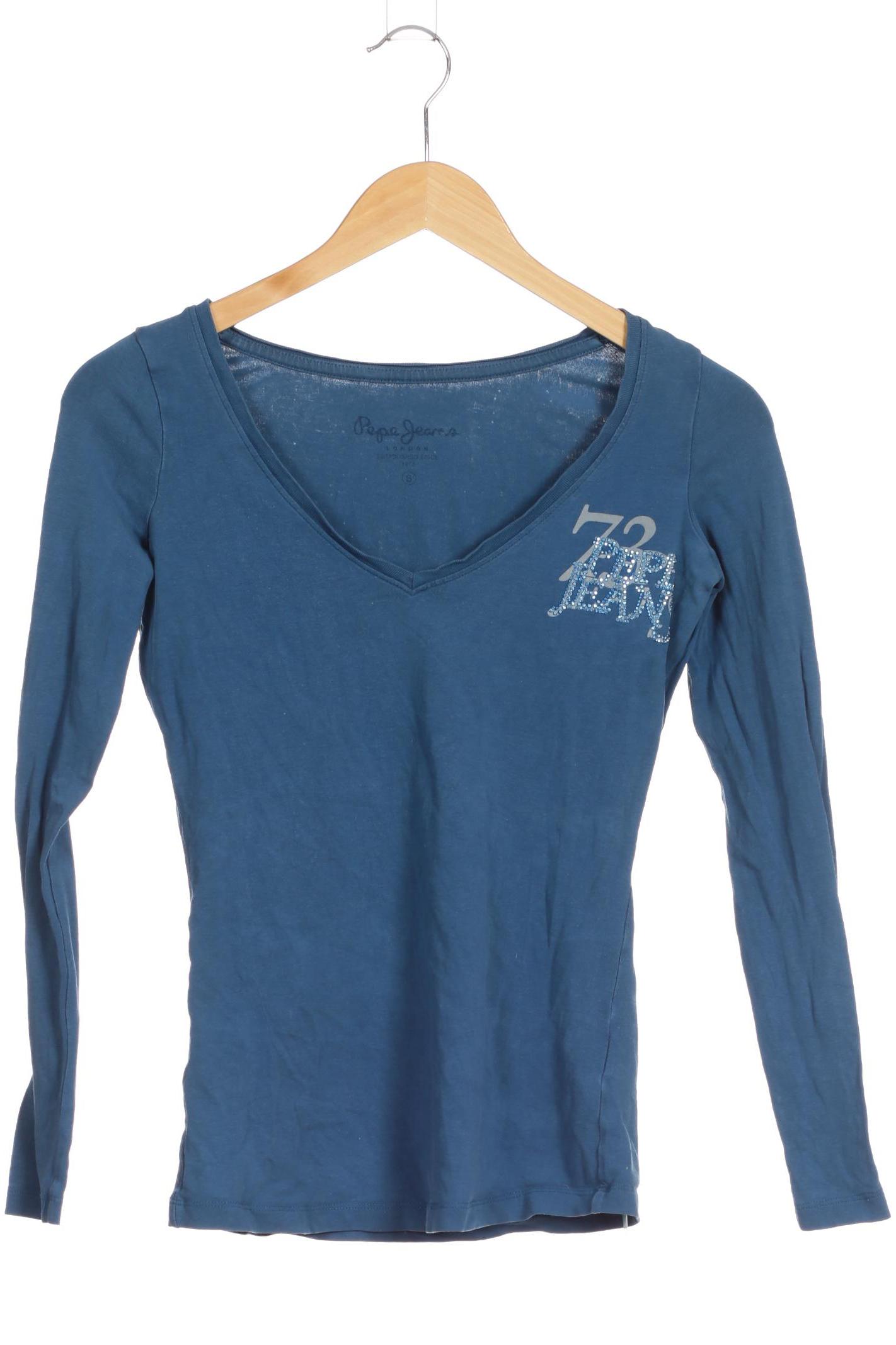 

Pepe Jeans Damen Langarmshirt, blau, Gr. 36