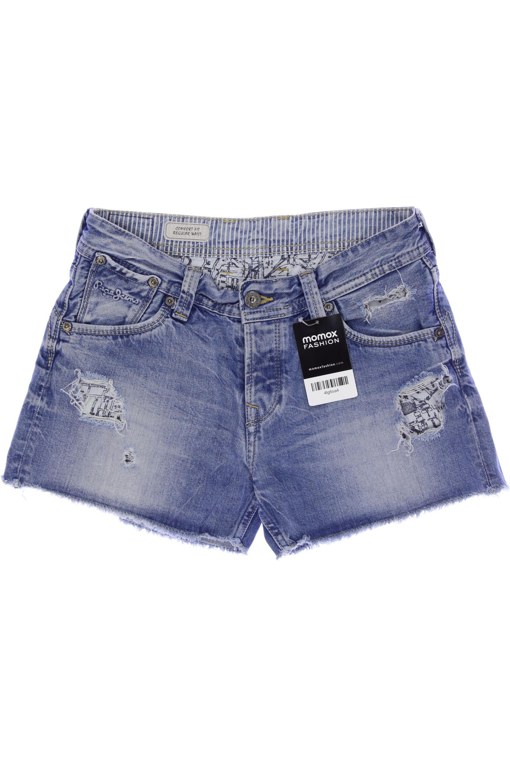 

Pepe Jeans Damen Shorts, blau, Gr. 24