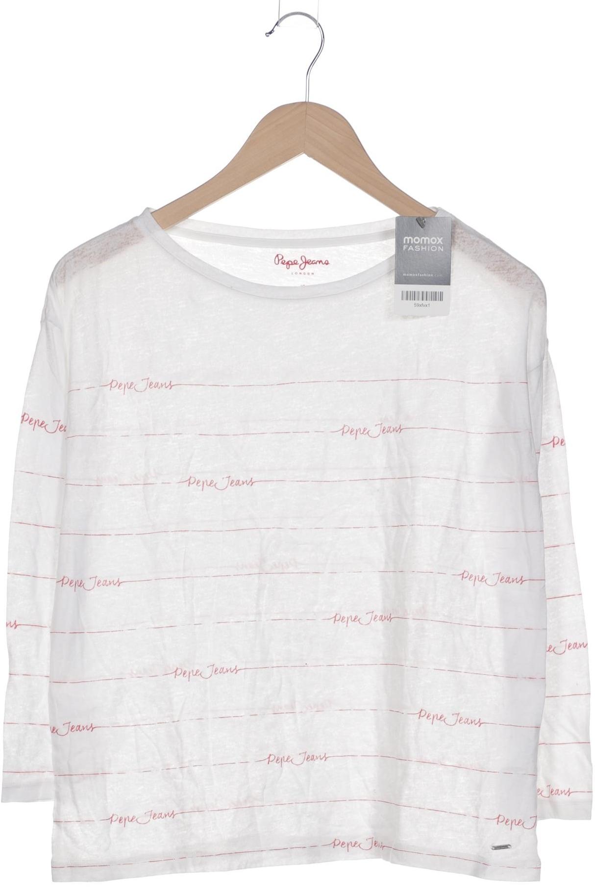 

Pepe Jeans Damen Langarmshirt, weiß, Gr. 34