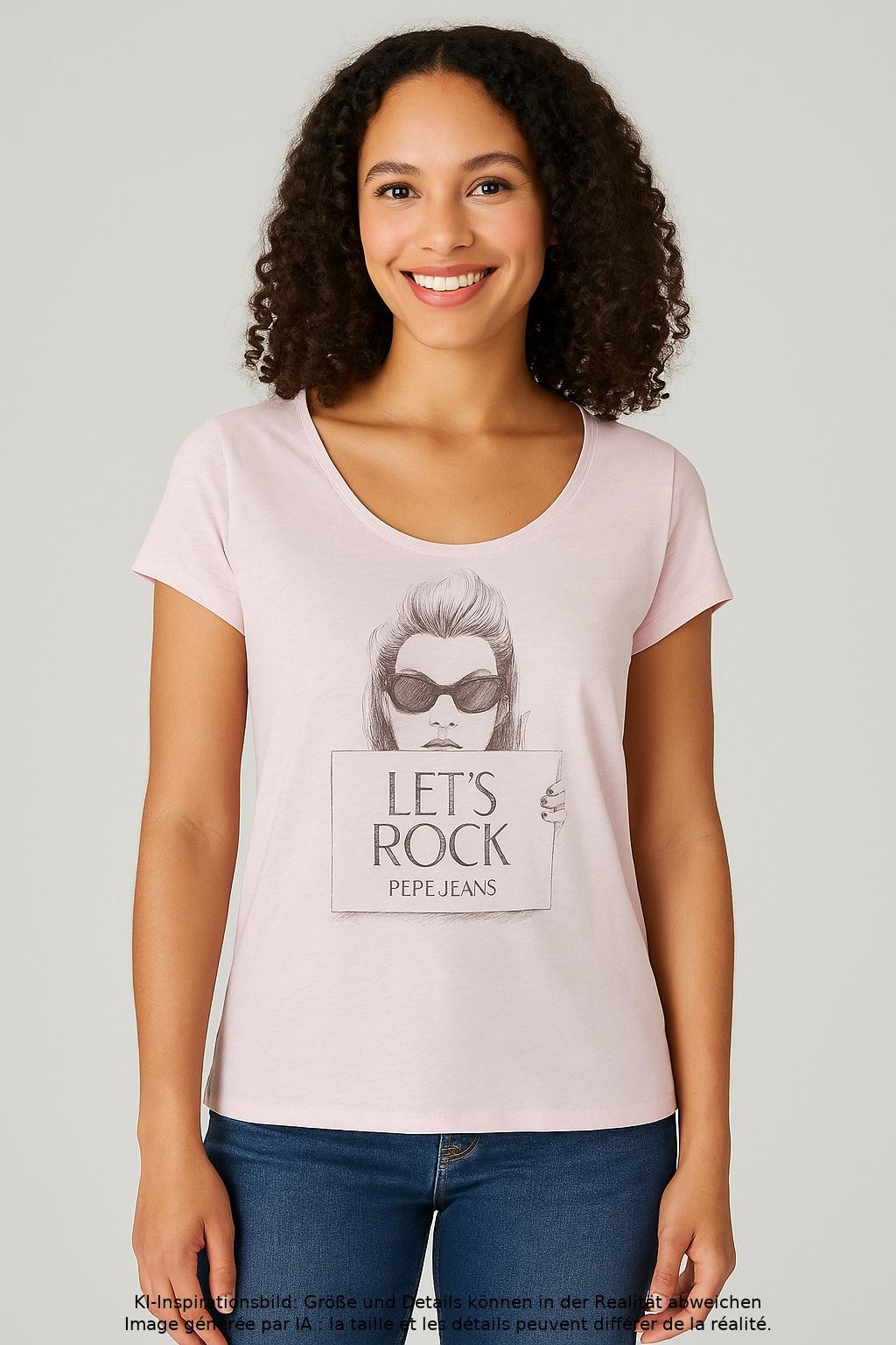 

Pepe Jeans Damen T-Shirt, pink, Gr. 42