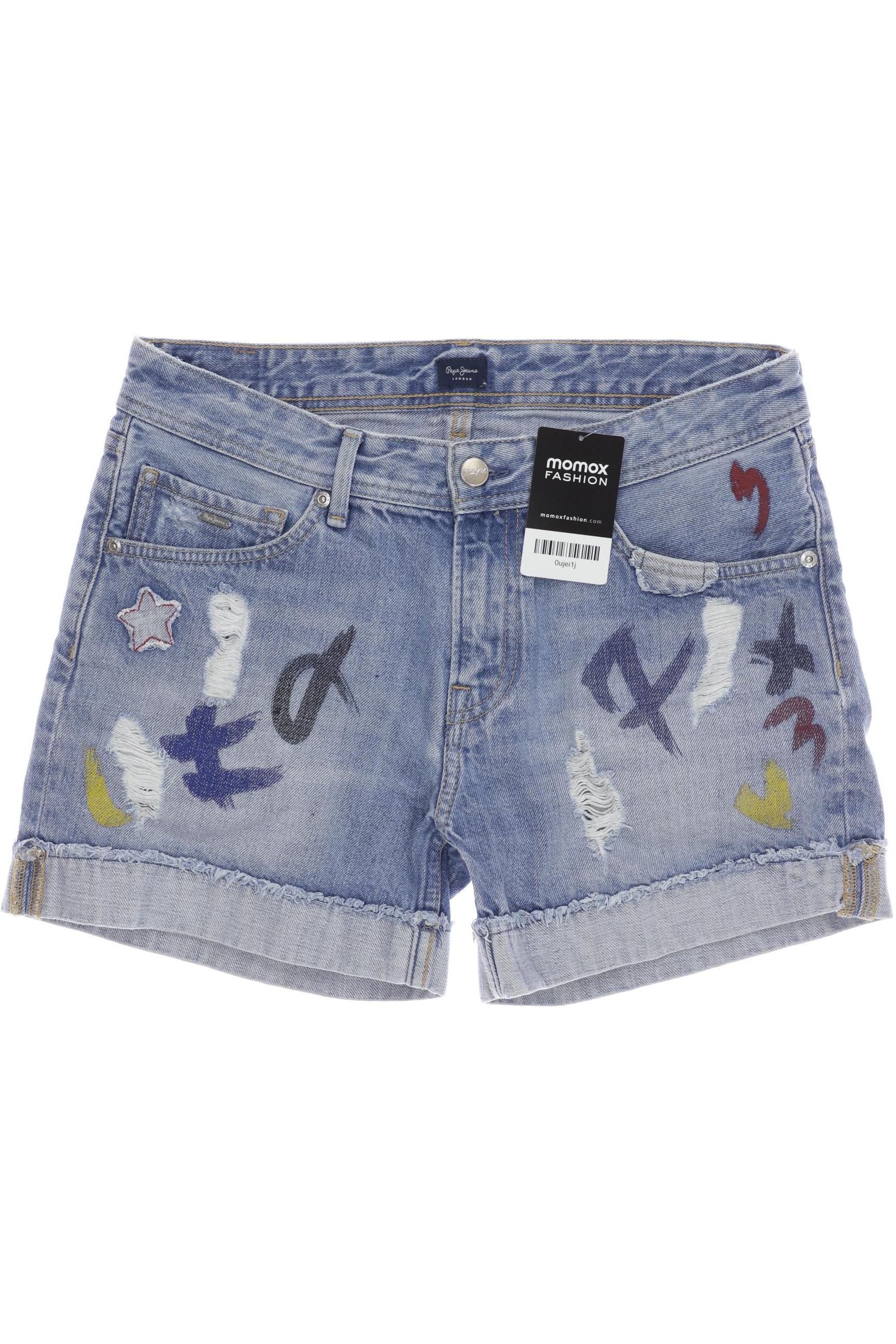 

Pepe Jeans Damen Shorts, blau, Gr. 27