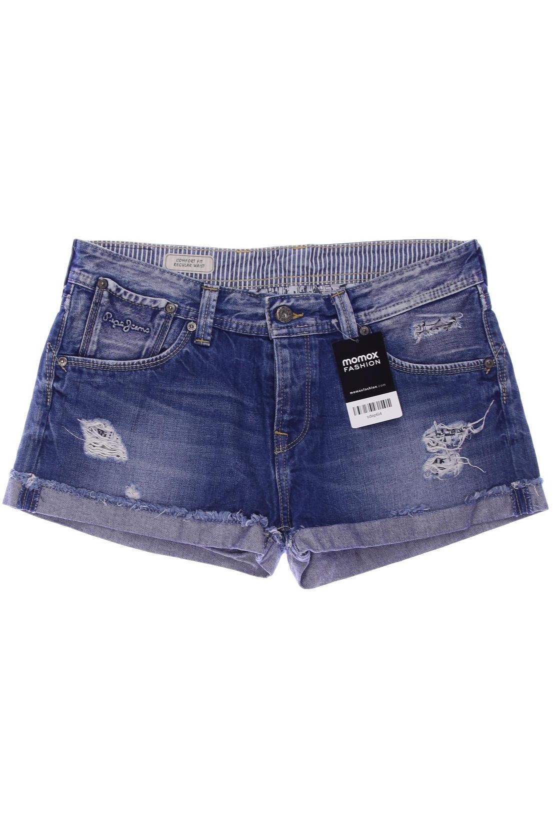 

Pepe Jeans Damen Shorts, blau, Gr. 28