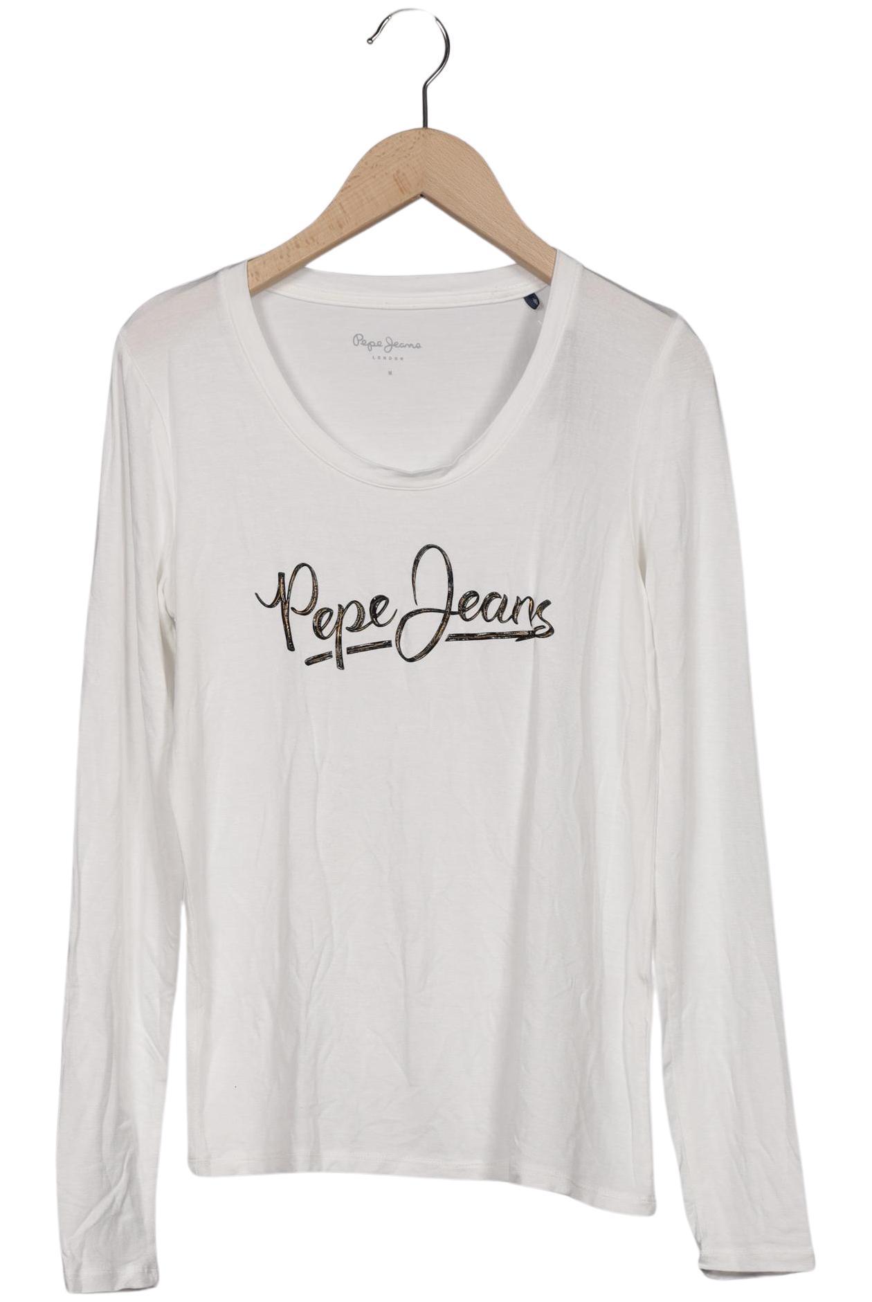 

Pepe Jeans Damen Langarmshirt, weiß, Gr. 38