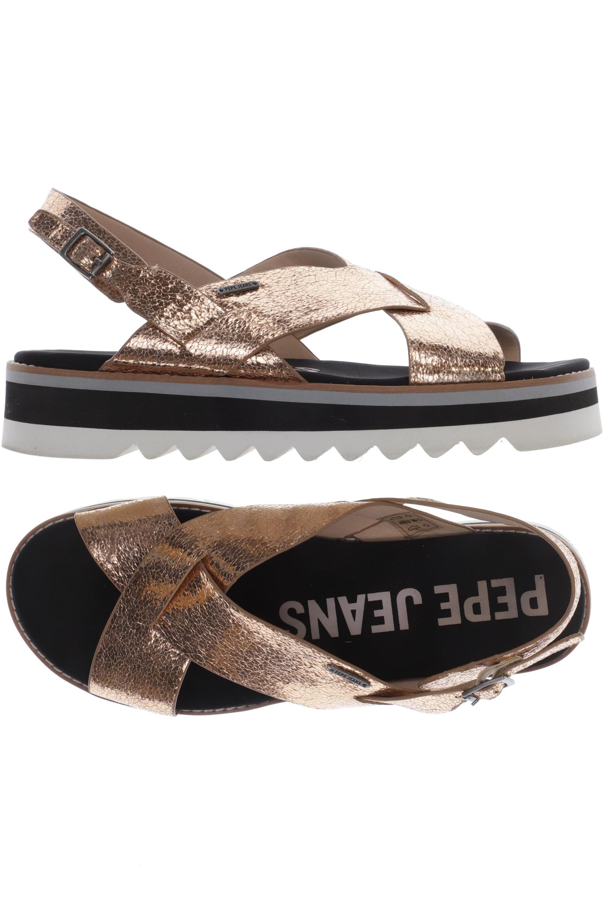 

Pepe Jeans Damen Sandale, gold, Gr. 40
