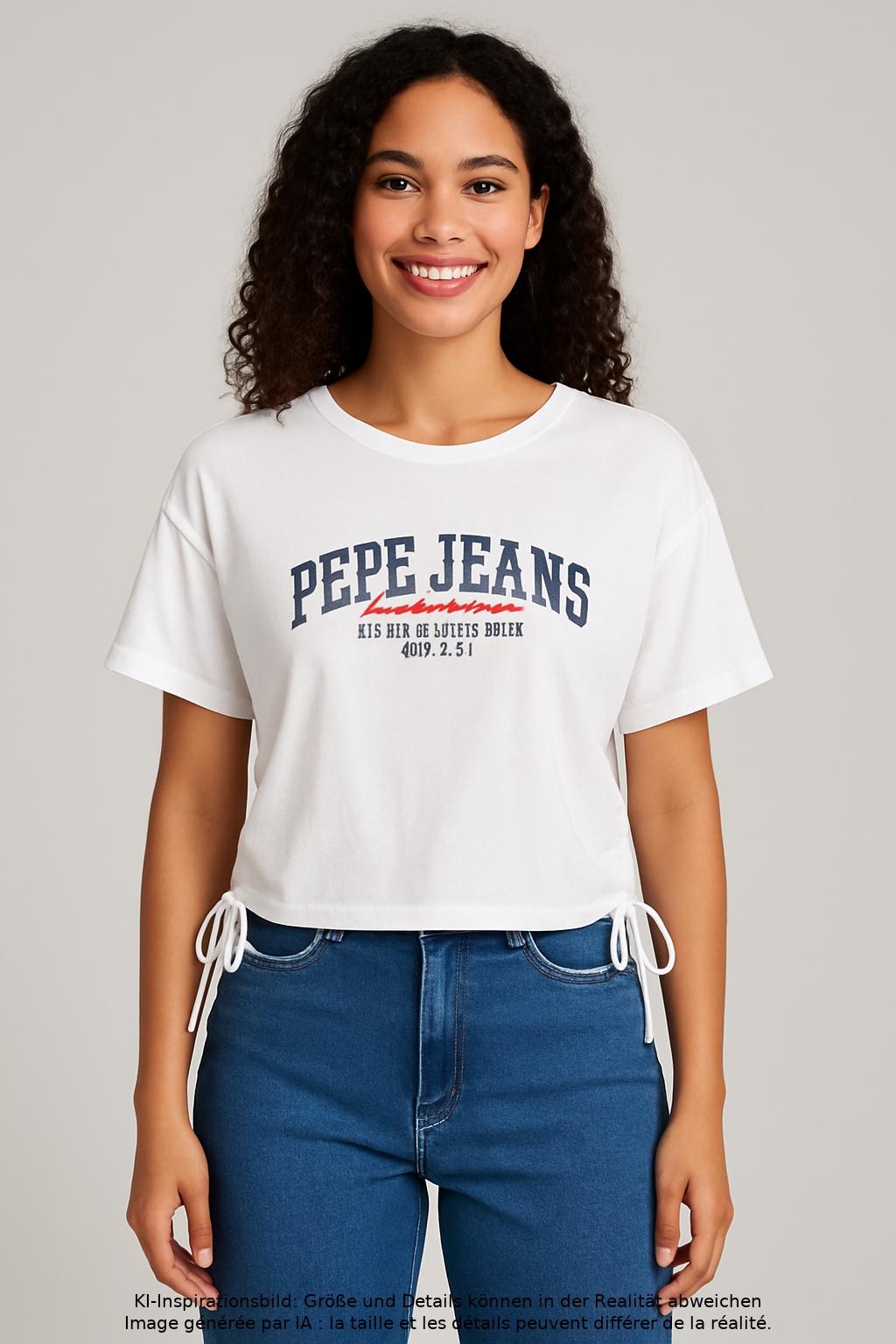 

Pepe Jeans Damen T-Shirt, weiß, Gr. 38
