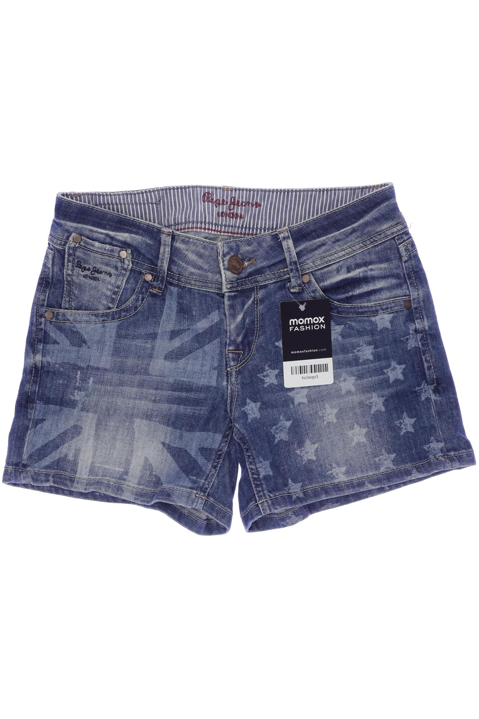 

Pepe Jeans Damen Shorts, blau, Gr. 28