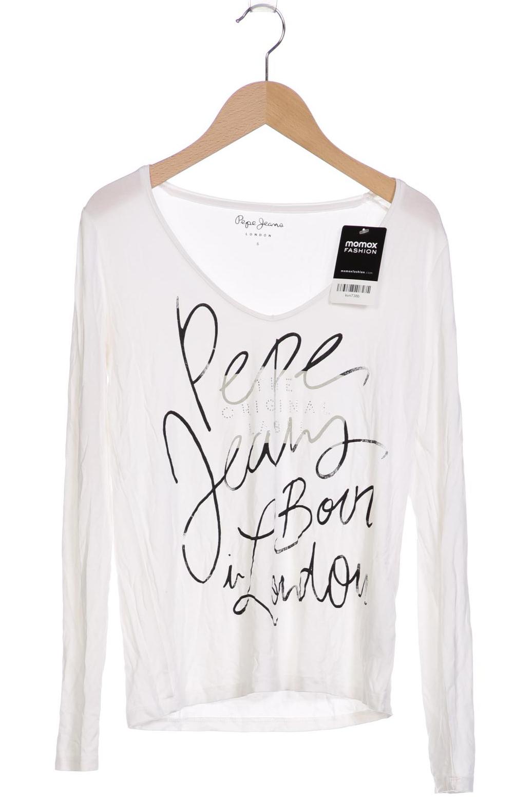 

Pepe Jeans Damen Langarmshirt, weiß, Gr. 36