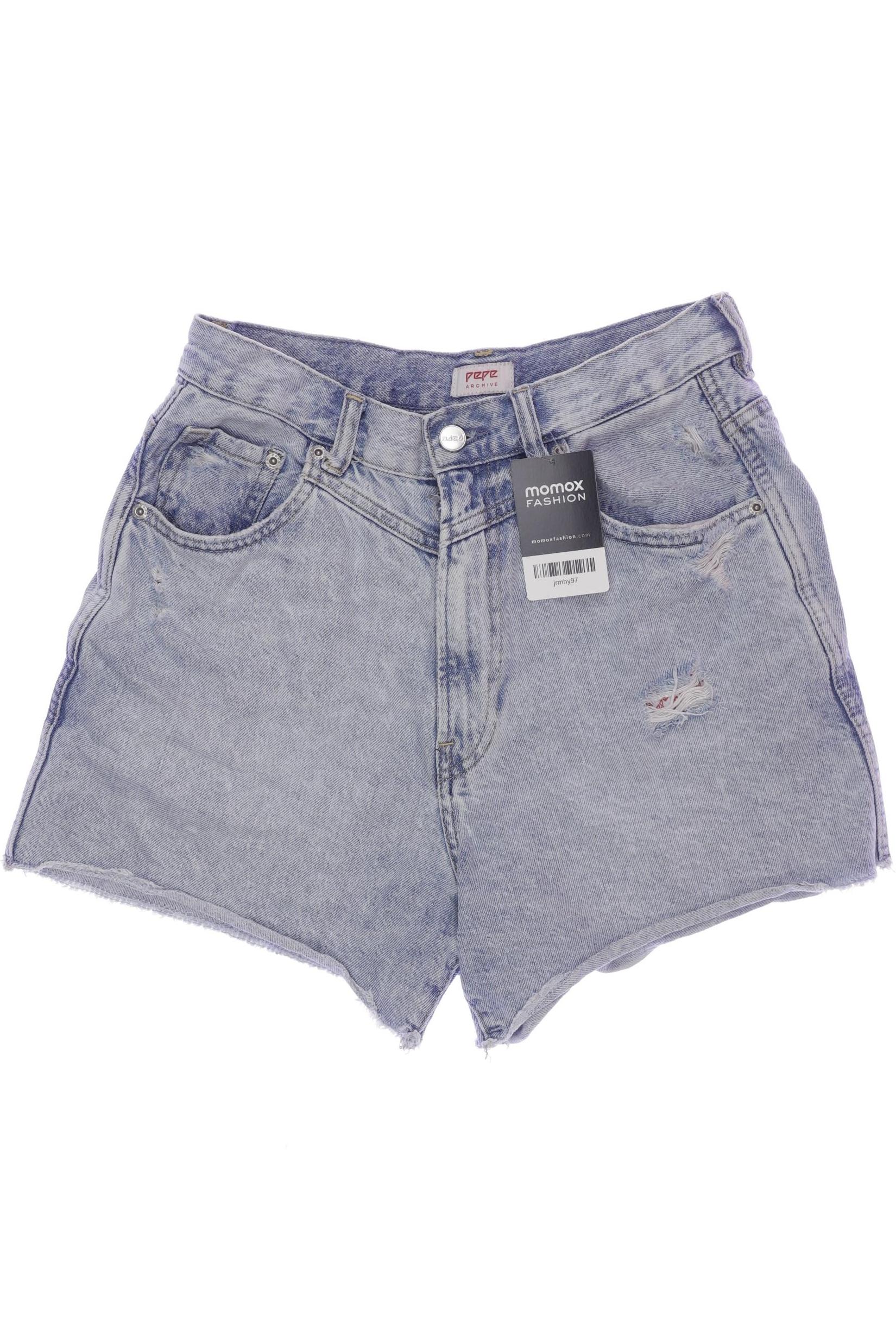 

Pepe Jeans Damen Shorts, blau, Gr. 28