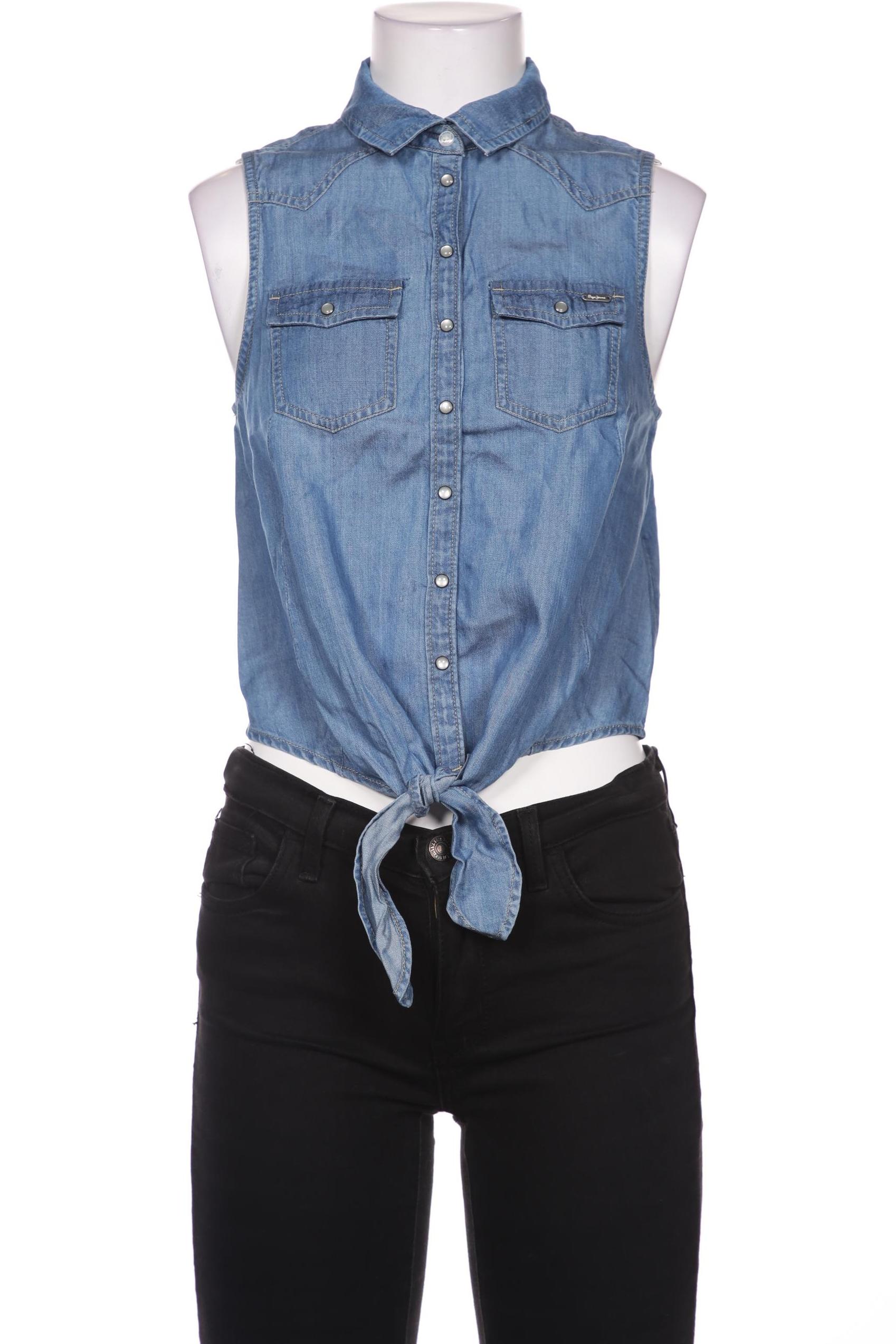 

Pepe Jeans Damen Bluse, blau, Gr. 34