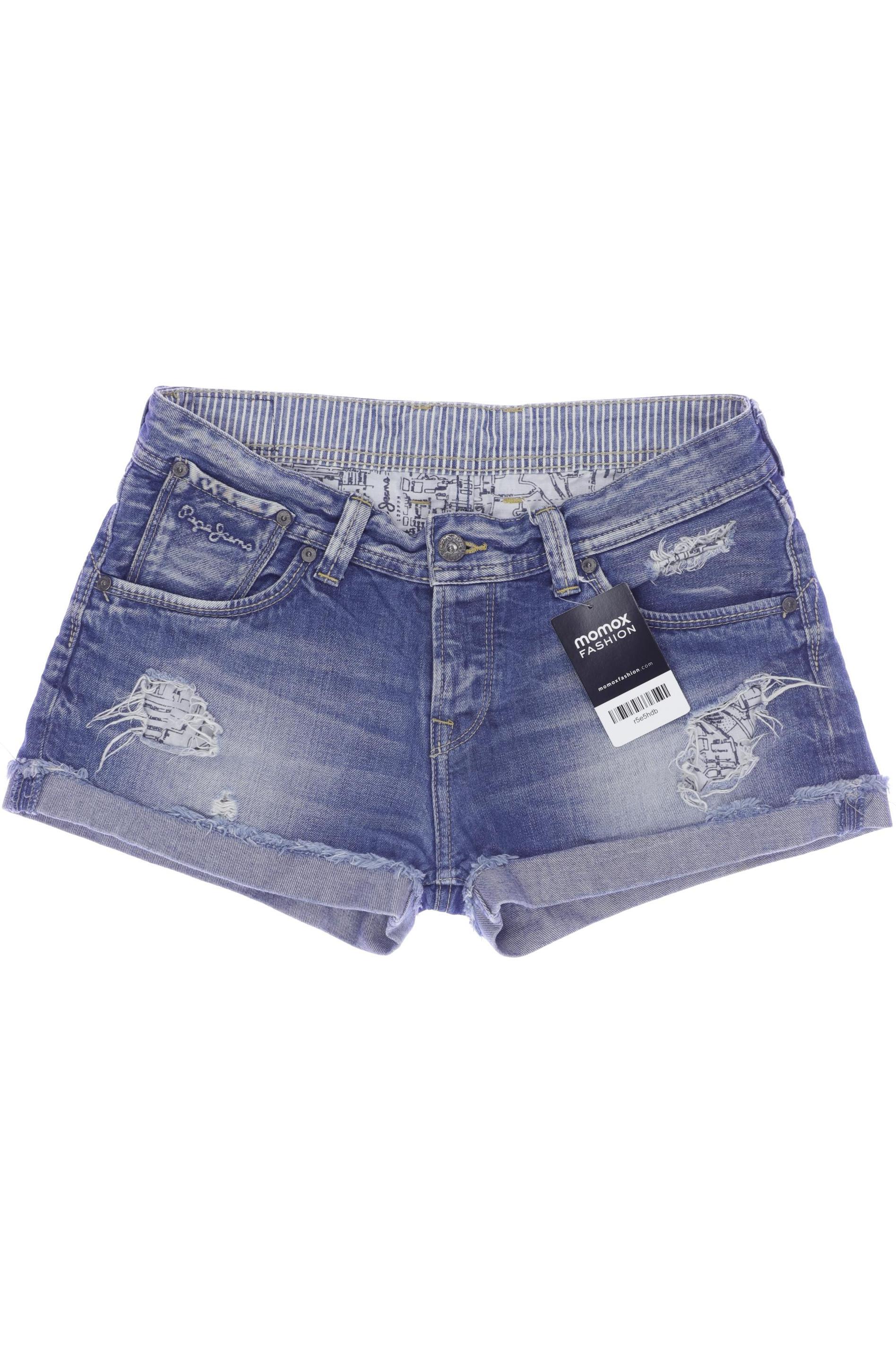 

Pepe Jeans Damen Shorts, blau, Gr. 26