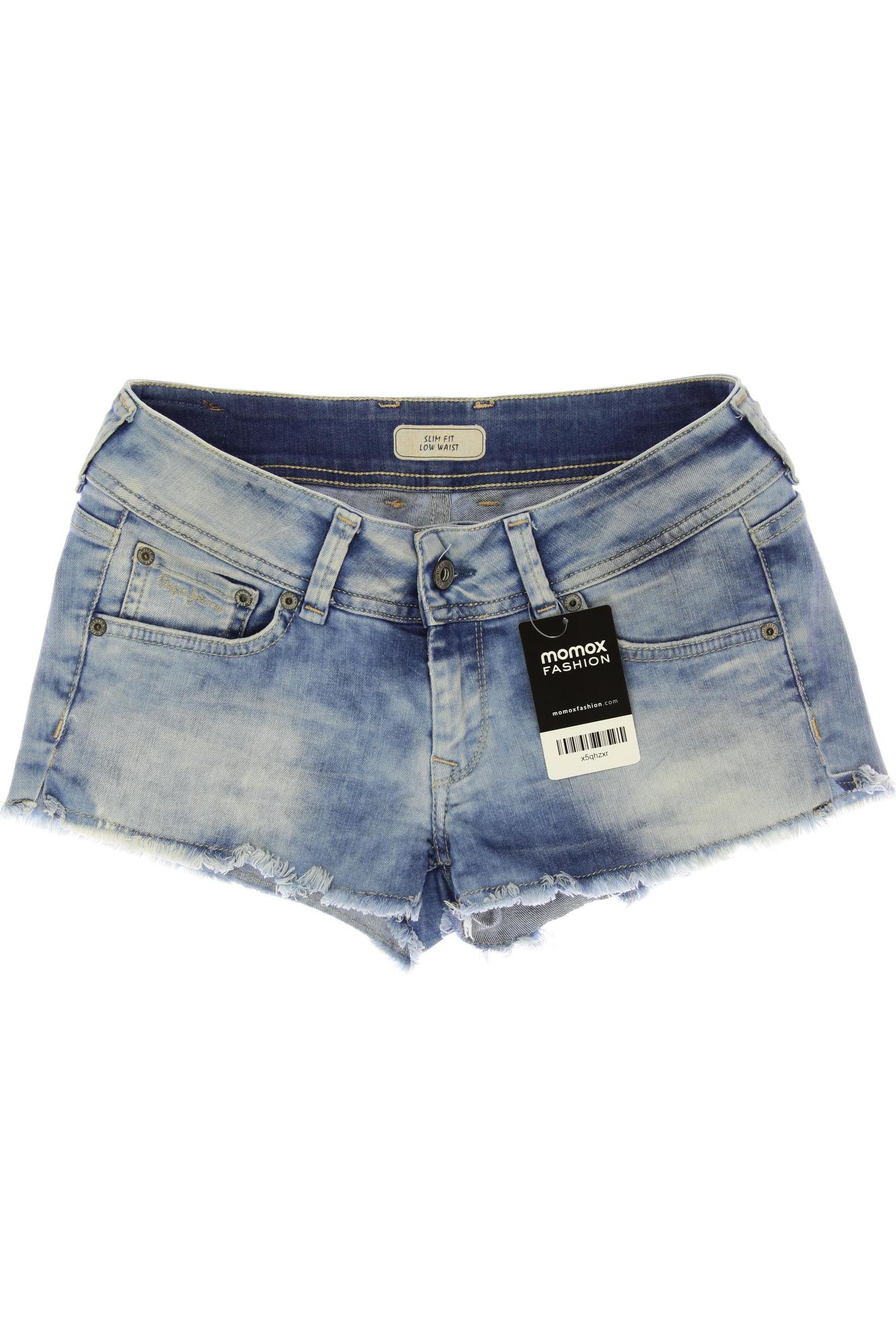

Pepe Jeans Damen Shorts, blau, Gr. 28
