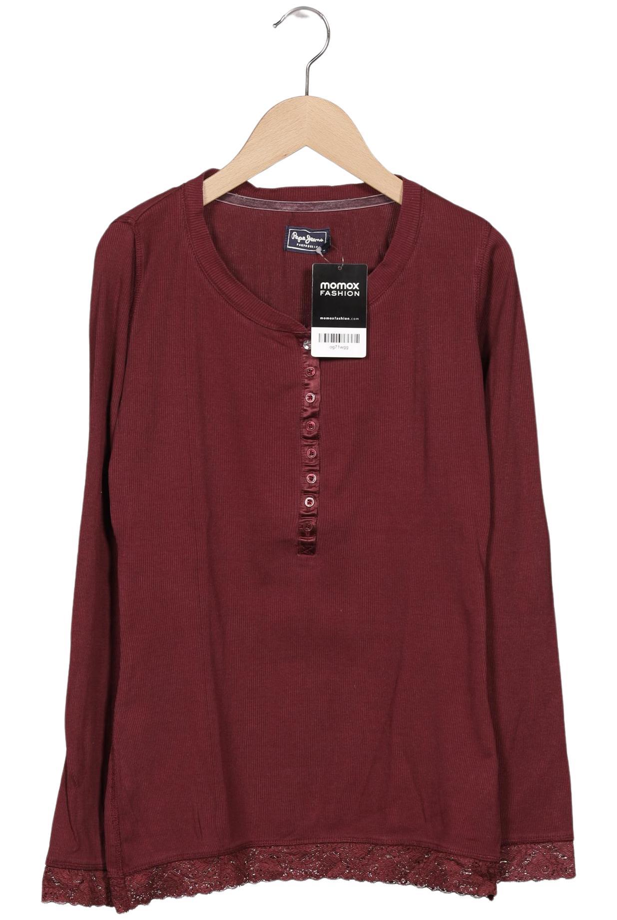 

Pepe Jeans Damen Langarmshirt, bordeaux, Gr. 38