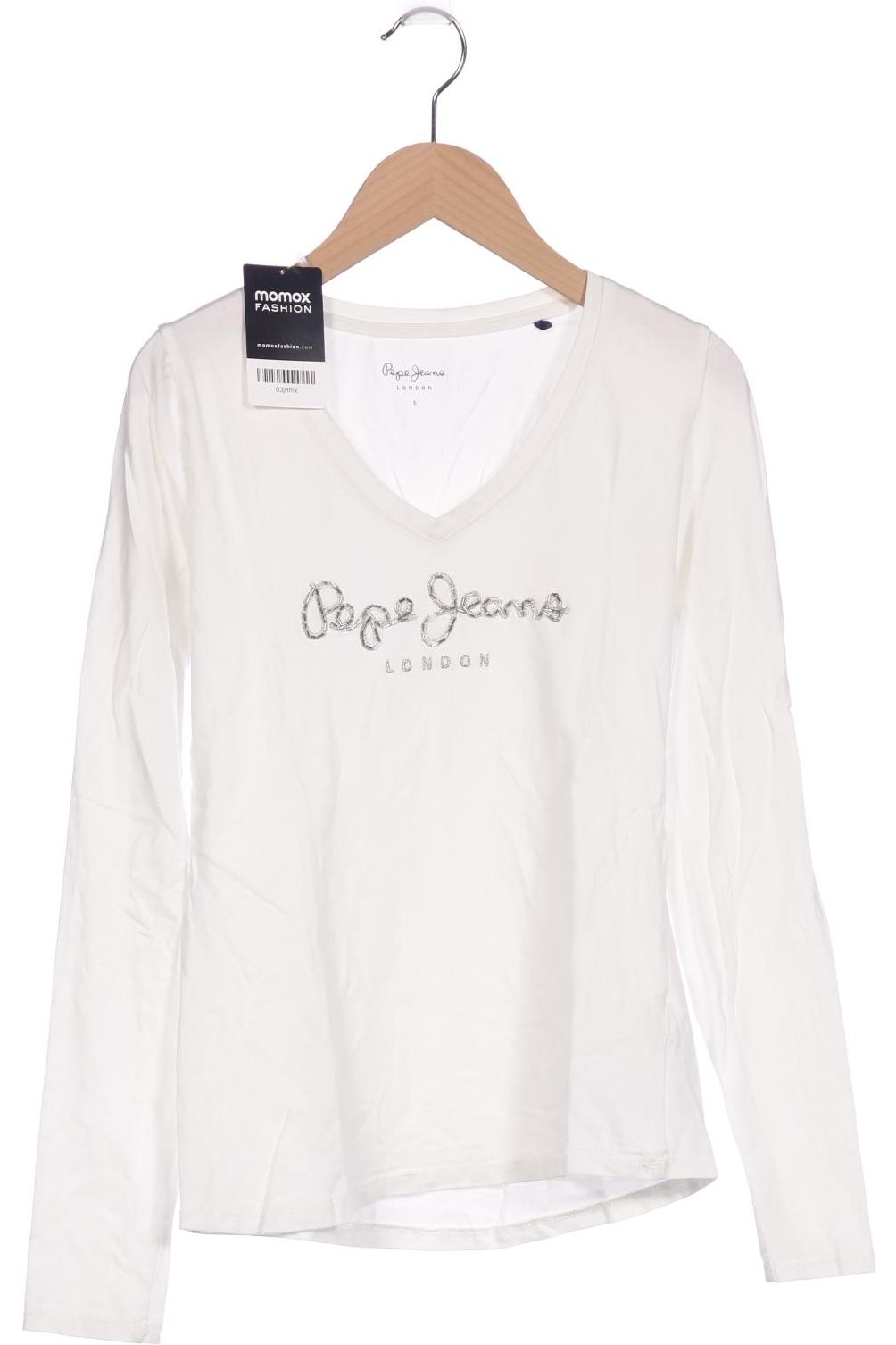 

Pepe Jeans Damen Langarmshirt, weiß, Gr. 36