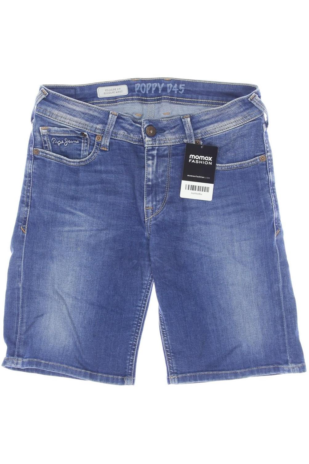 

Pepe Jeans Damen Shorts, blau, Gr. 28