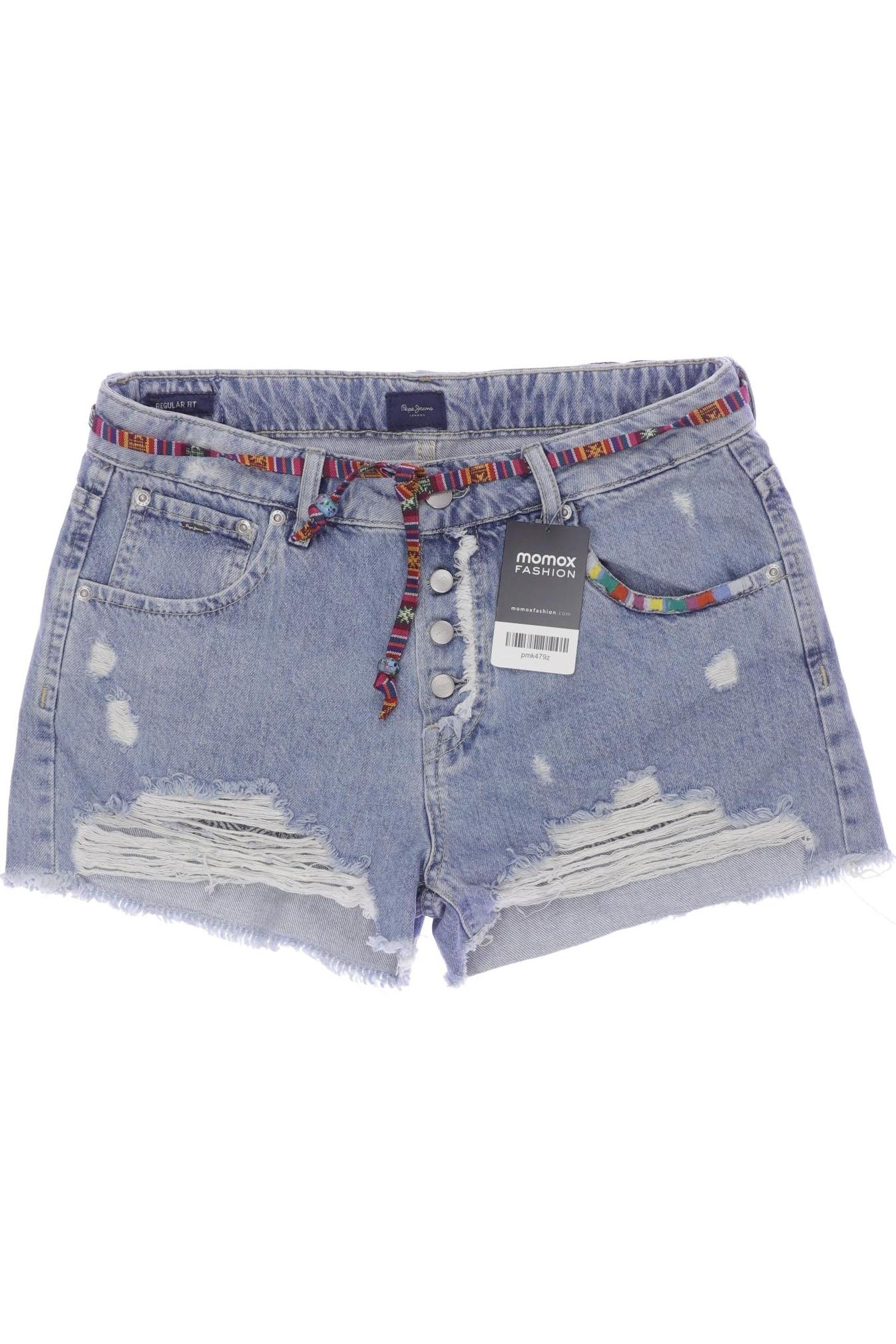 

Pepe Jeans Damen Shorts, blau, Gr. 28