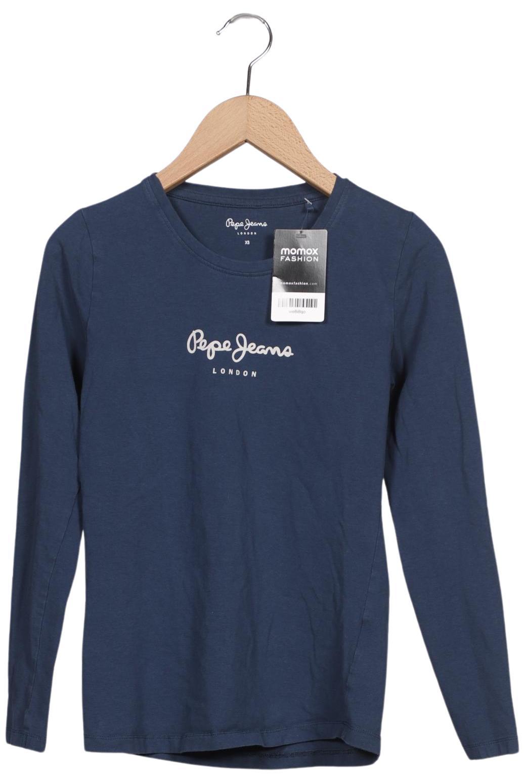 

Pepe Jeans Damen Langarmshirt, blau, Gr. 34