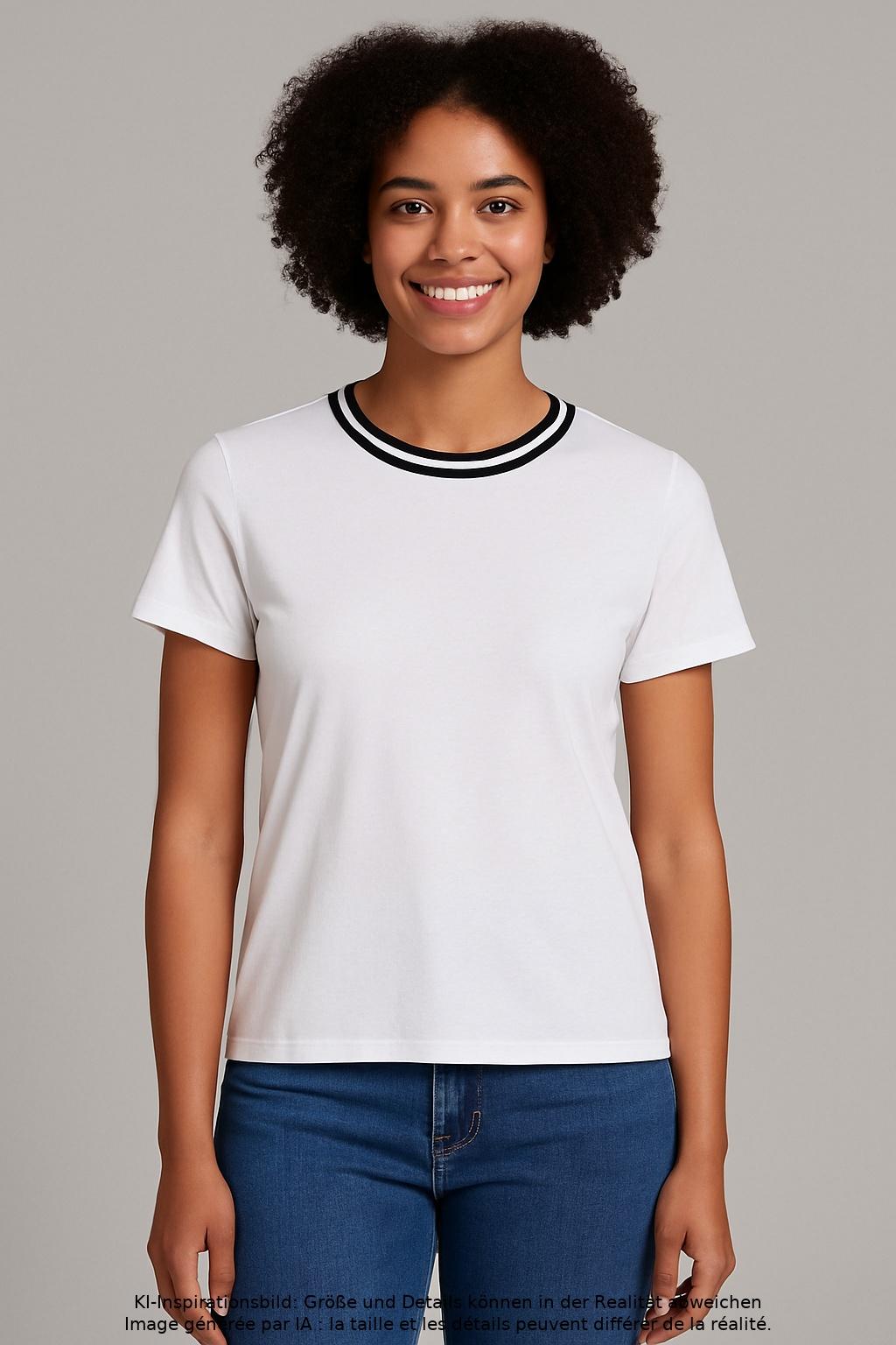 

Peserico Damen T-Shirt, weiß, Gr. 36
