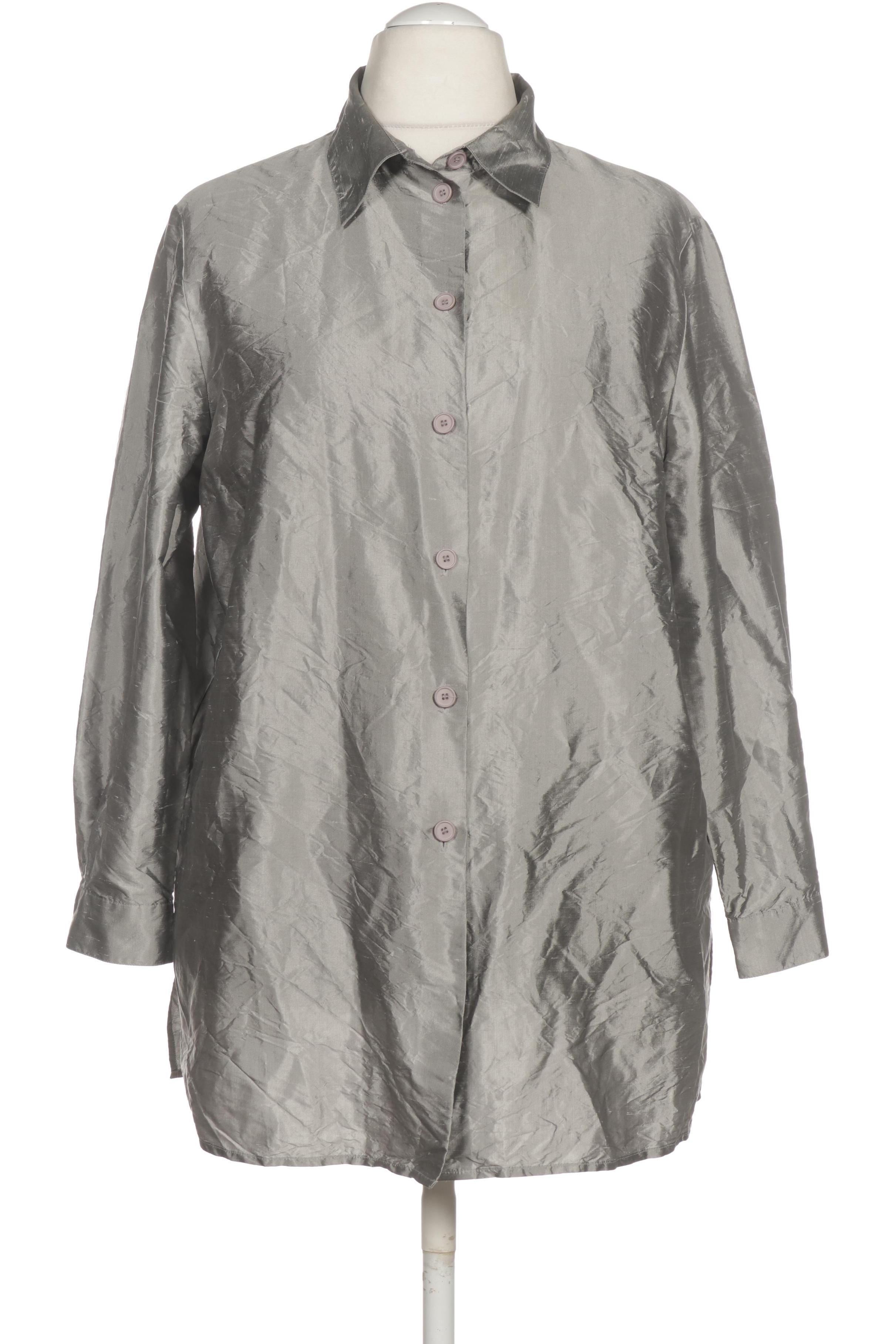 

Peter Hahn Damen Bluse, silber, Gr. 48