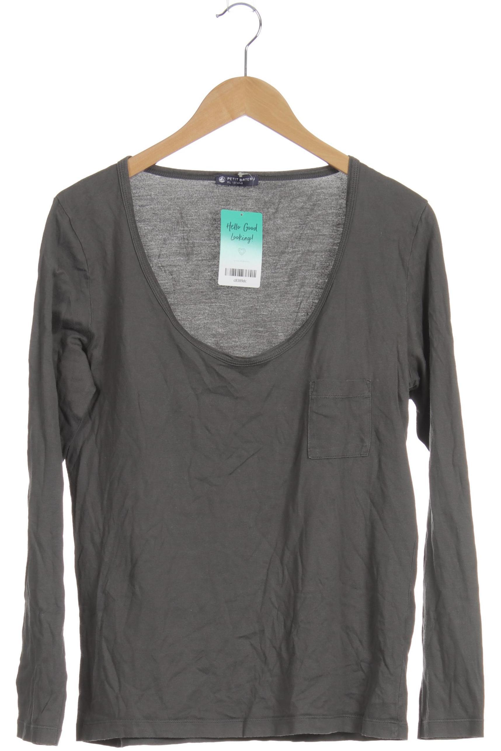 

Petit Bateau Damen Langarmshirt, grau, Gr.