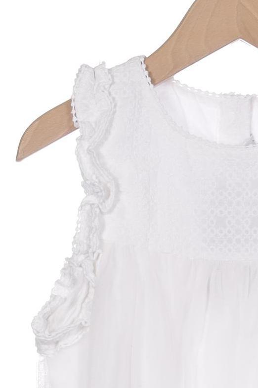 Thumbnail - Petit Bateau Mädchen Kleid, weiß, Gr. 98