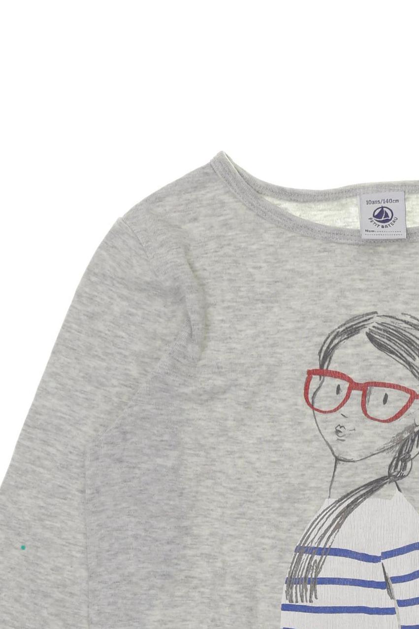 Thumbnail - Petit Bateau Mädchen Langarmshirt, grau, Gr. 140
