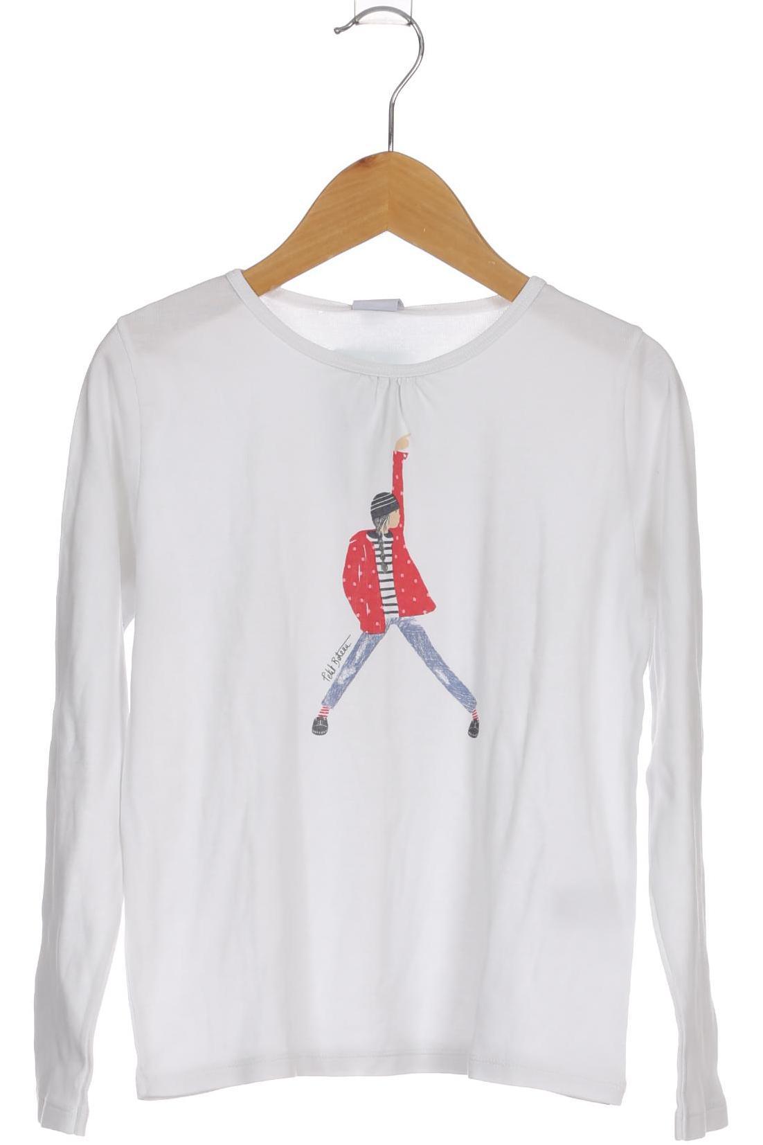 

Petit Bateau Mädchen Langarmshirt, weiß, Gr. 128