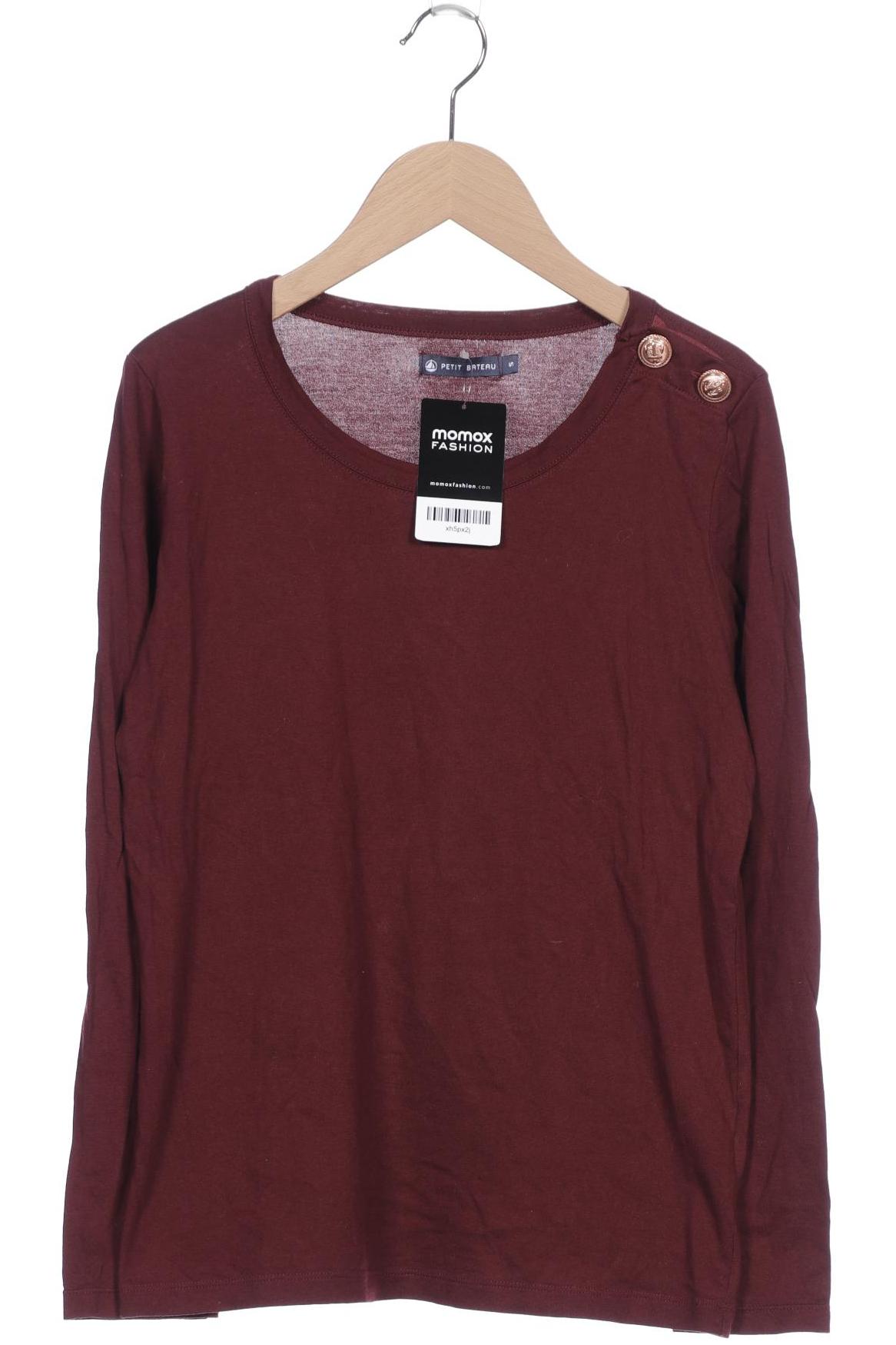 

Petit Bateau Damen Langarmshirt, bordeaux, Gr. 36