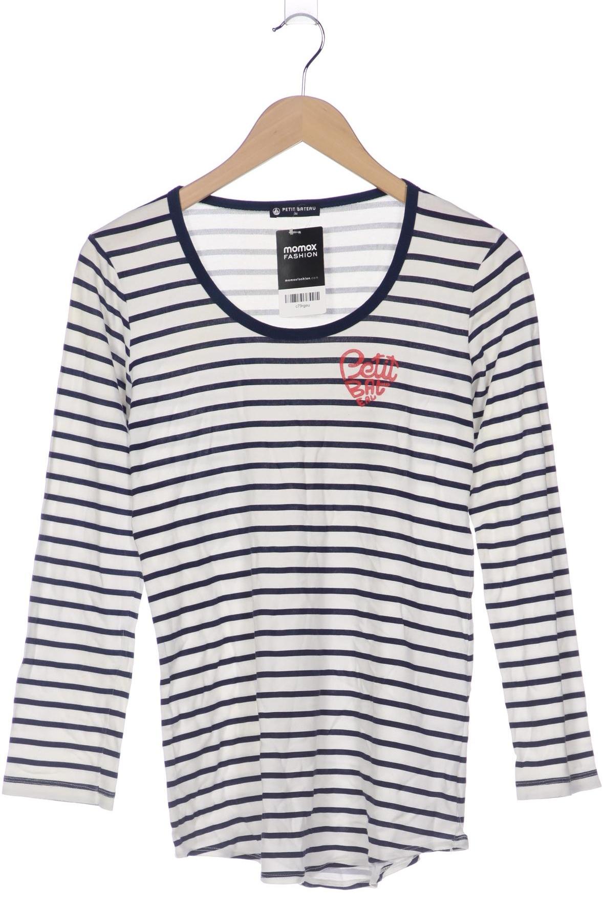 

Petit Bateau Damen Langarmshirt, weiß, Gr. 36