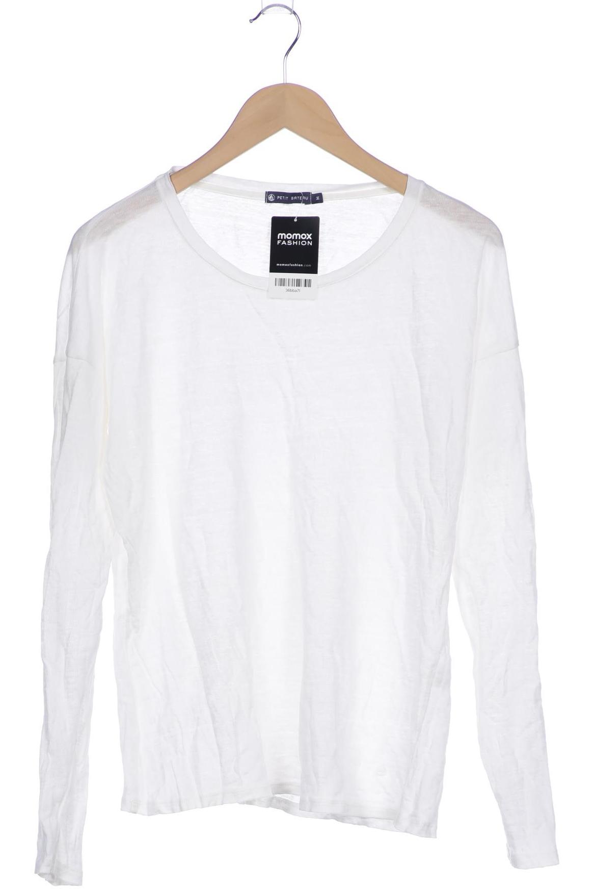 

Petit Bateau Damen Langarmshirt, weiß, Gr. 38