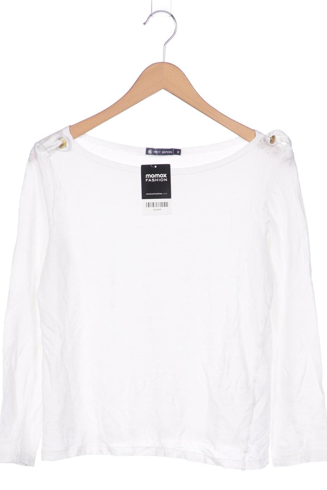 

Petit Bateau Damen Langarmshirt, weiß, Gr. 38