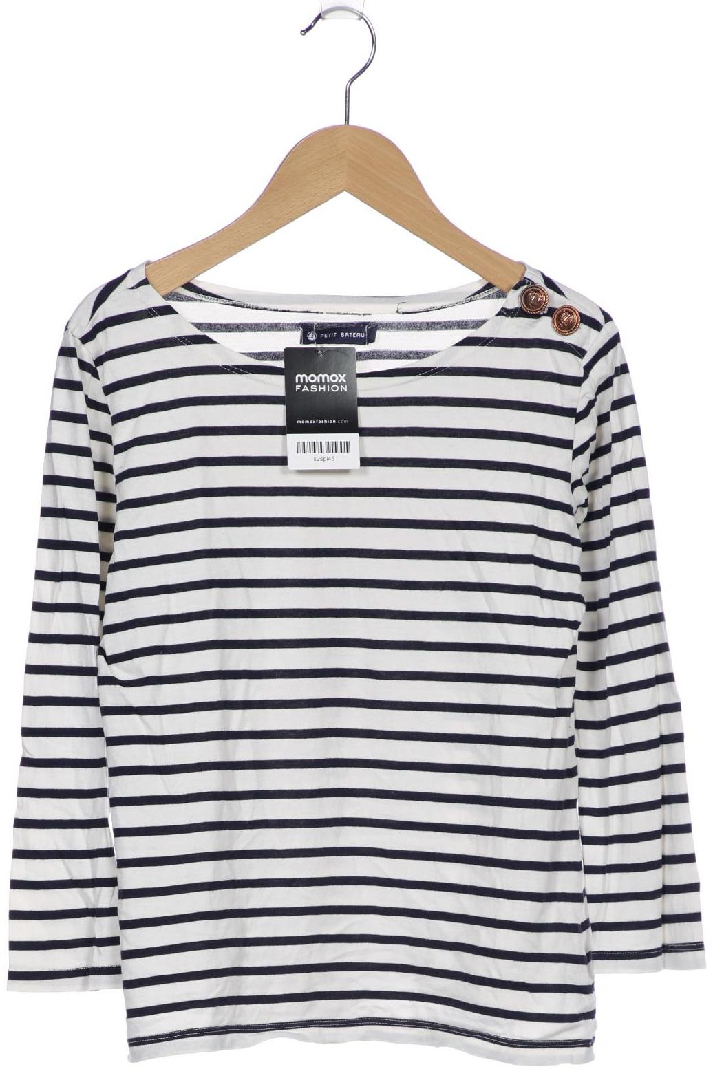 

Petit Bateau Damen Langarmshirt, weiß, Gr. 34