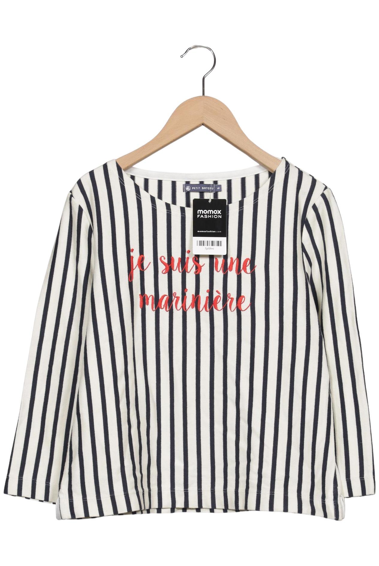 

Petit Bateau Damen Langarmshirt, weiß, Gr. 36