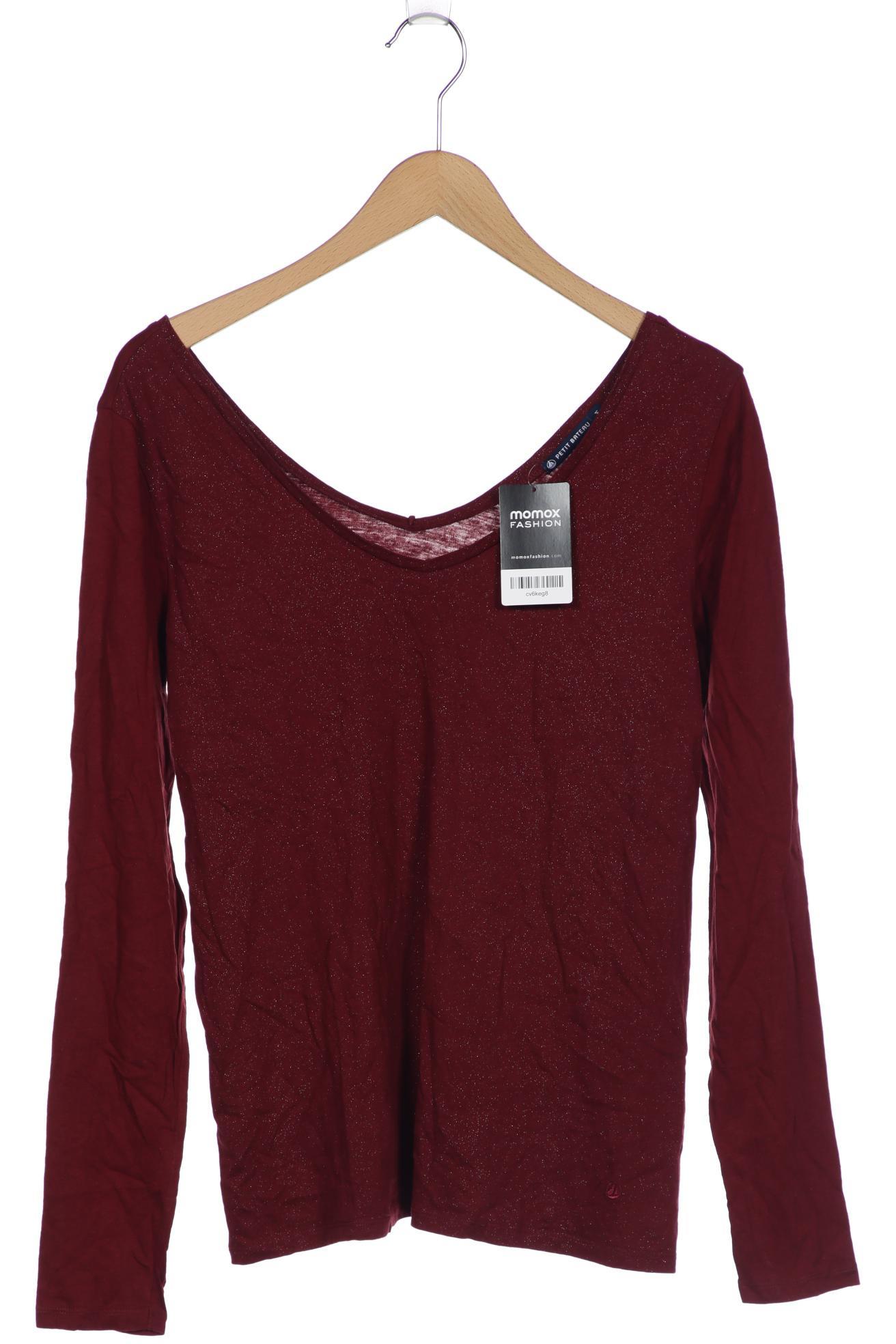 

Petit Bateau Damen Langarmshirt, bordeaux, Gr. 38